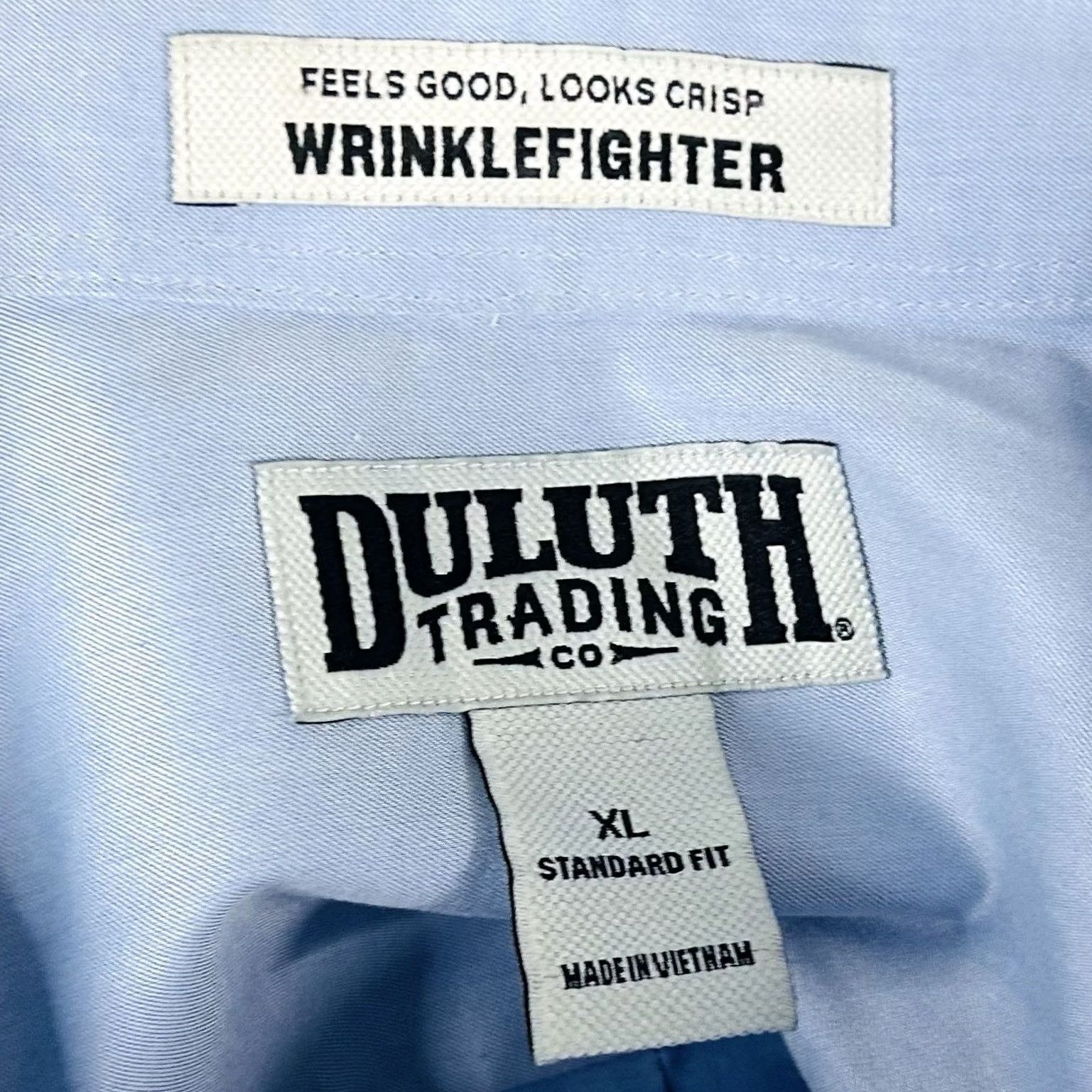 CO Duluth XL Standard Fit Wrinkle Fighter Oxford Shrit Blue 100% Cotton Shirt Button-Up Mens XL Blue Size US XL / EU 56 / 4 - 3 Thumbnail