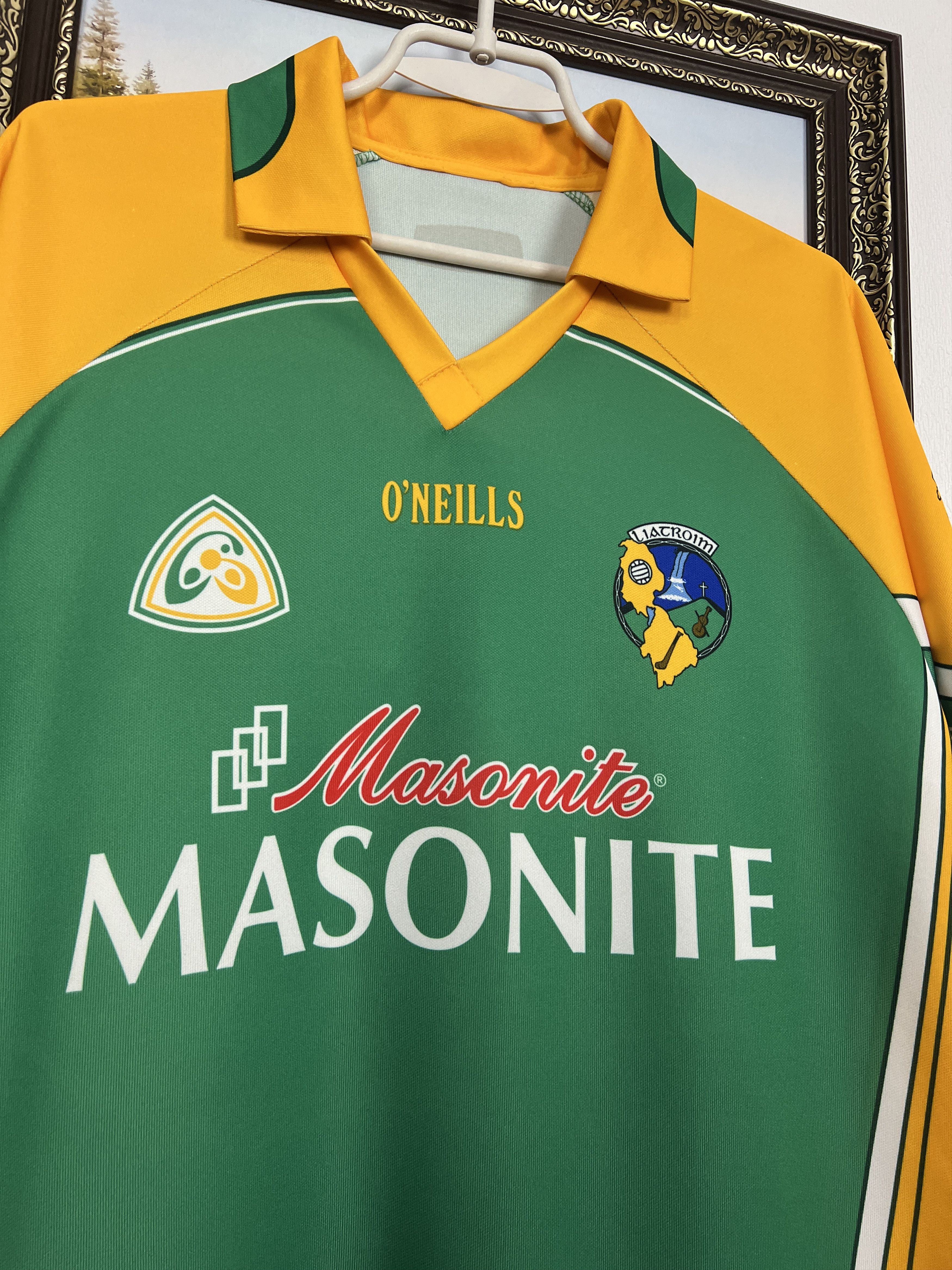 O'Neill Vintage 2000's Leitrim GAA Jersey Sport Shirt Trikot Size US L / EU 52-54 / 3 - 3 Thumbnail