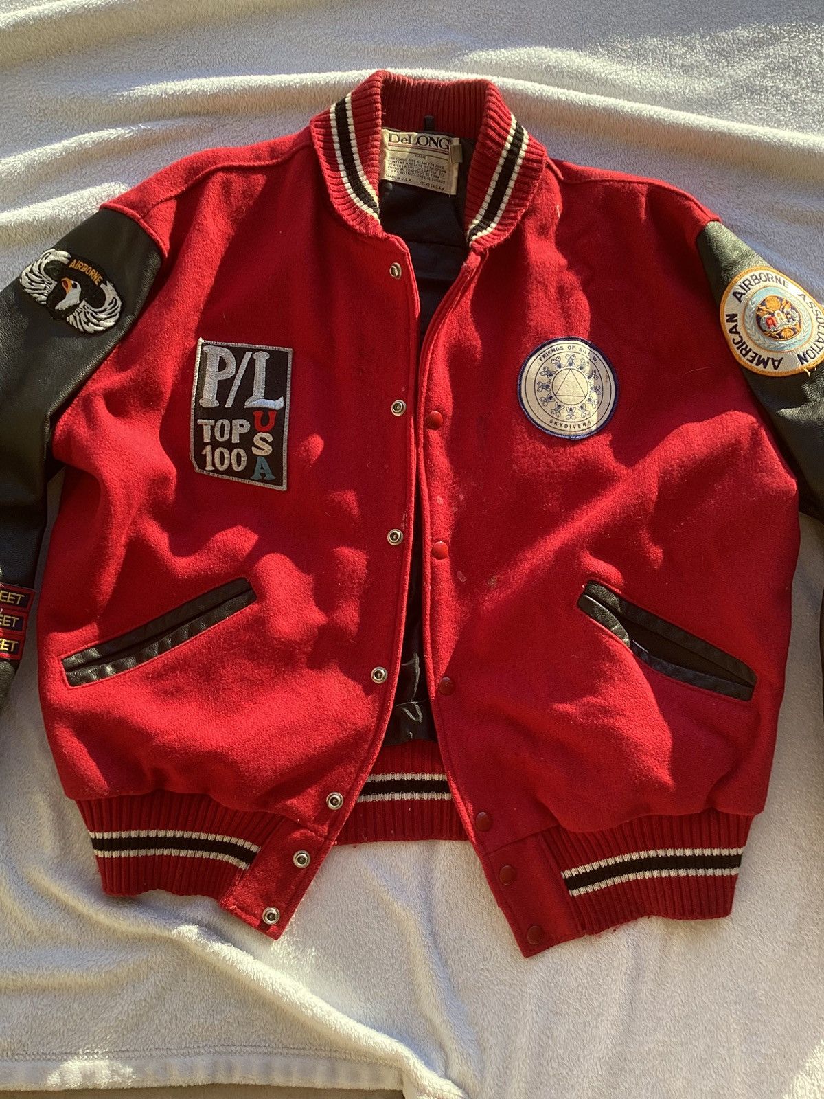 Delong × Vintage Vtg United States airborne Air Force button up wool jacket Size US L / EU 52-54 / 3 - 3 Thumbnail