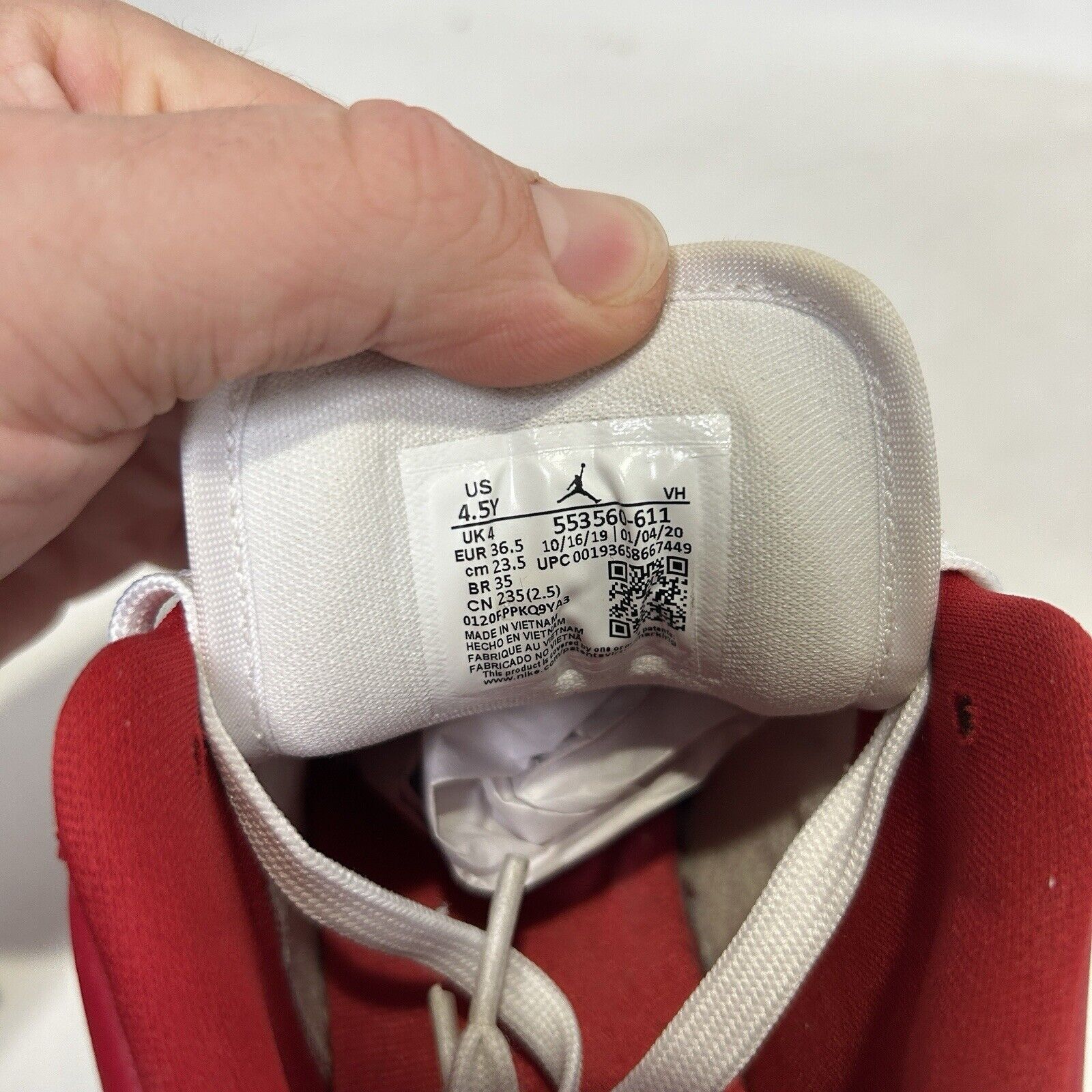 Jordan Brand Nike Shoes Air Jordan 1 Low GS “Gym Red” 2024 Size US 6 / IT 36 - 8 Thumbnail