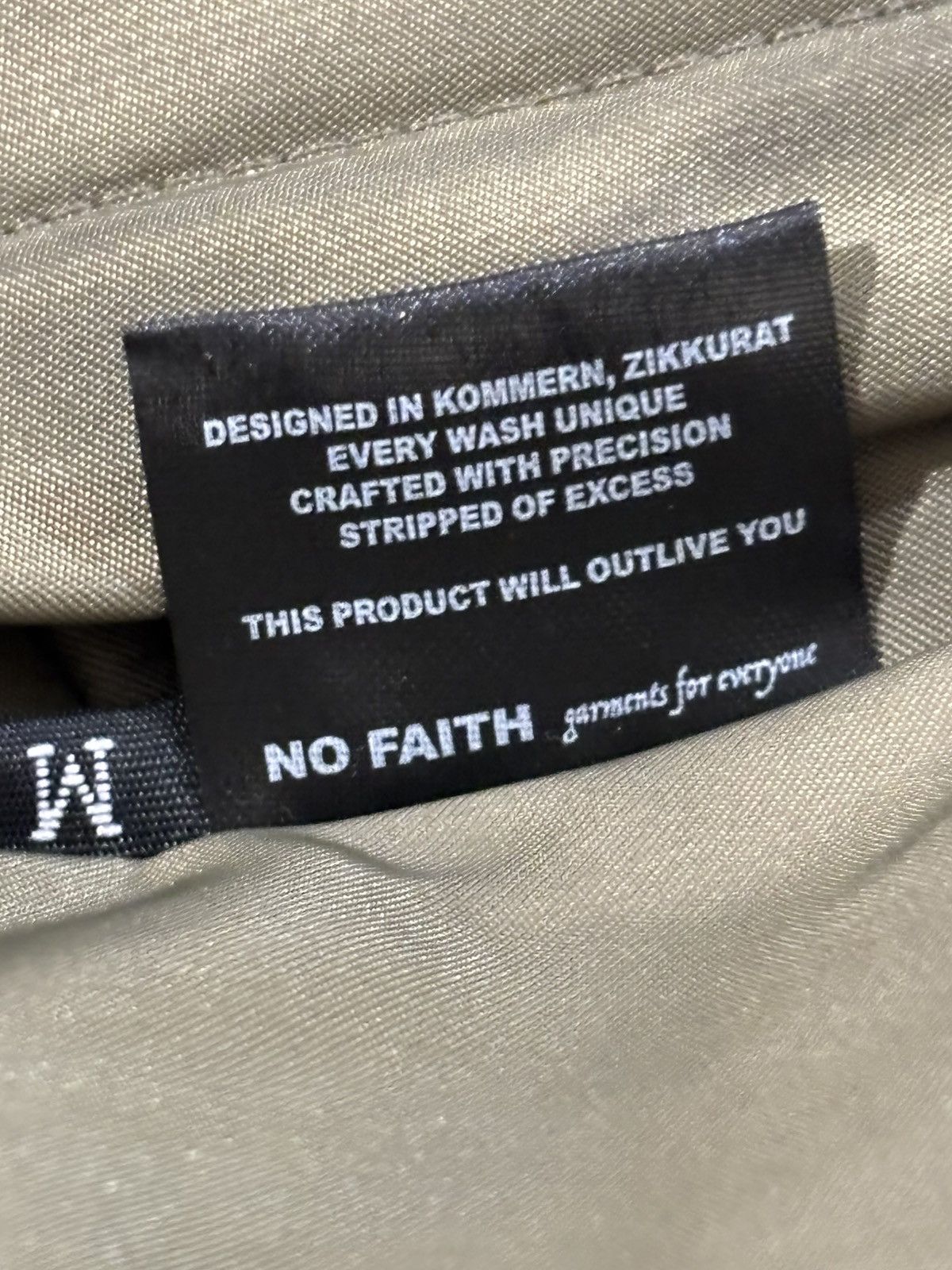 No Faith Studios Reversible waffle cotton hoody/bomber olive Size US M / EU 48-50 / 2 - 11 Thumbnail