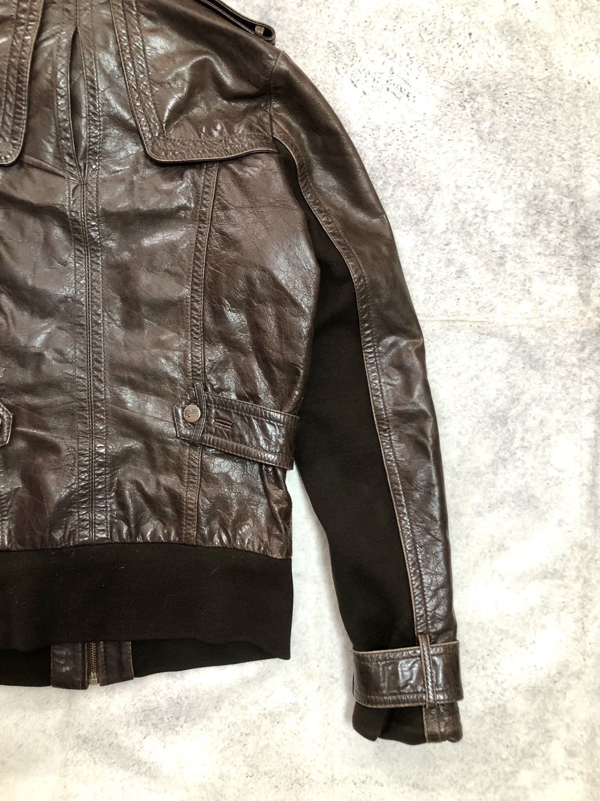 If Six Was Nine Vintage Leather Bomber Jacket Hedi Fit Size US S / EU 44-46 / 1 - 8 Thumbnail