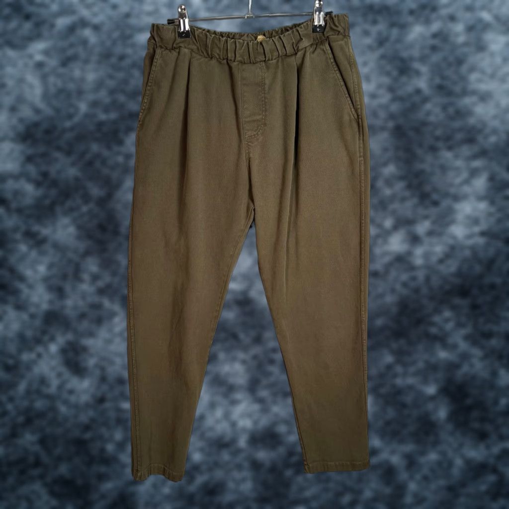 Olive VINTAGE The Kingless Olive Green Jogger Pants Women's Small Cotton Tapered Casual Pants Size 28" / US 6 / IT 42 - 1 Thumbnail