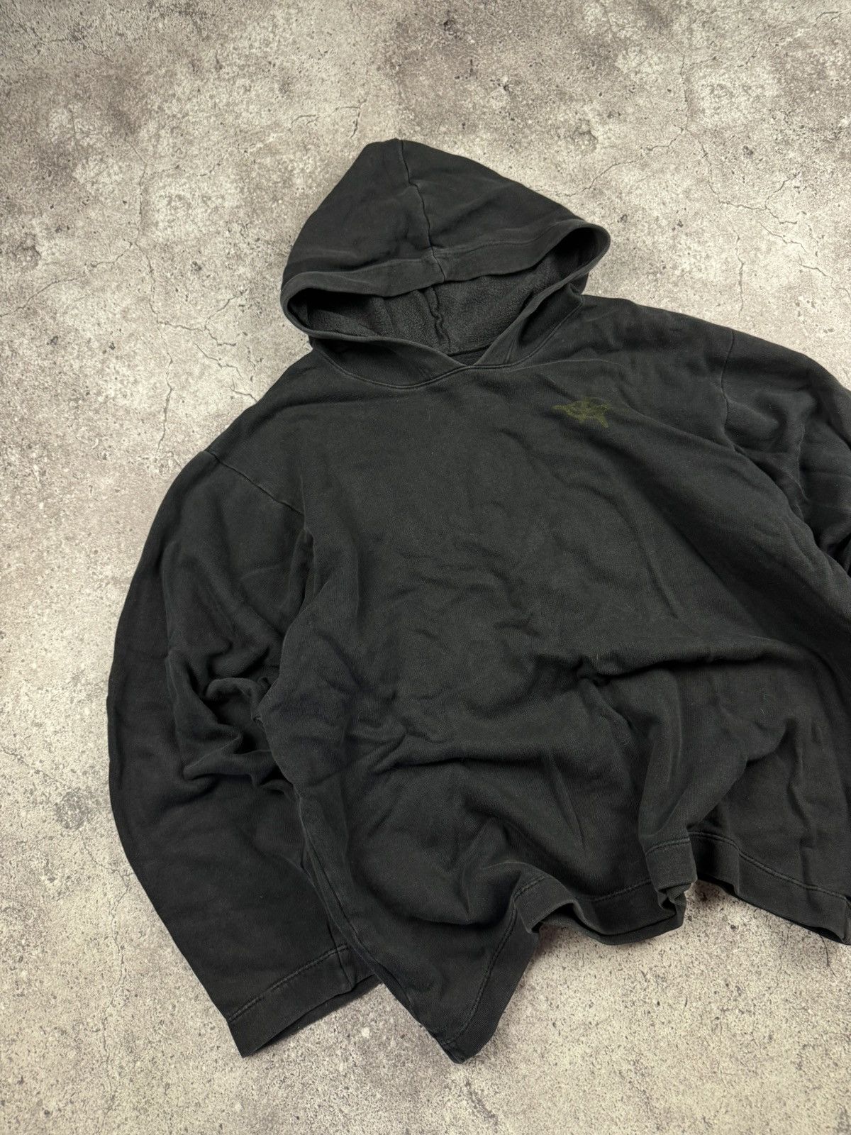 Vintage Vintage Y2K Faded Black Anarchy boxy hoodie Avant garde Size US M / EU 48-50 / 2 - 4 Thumbnail
