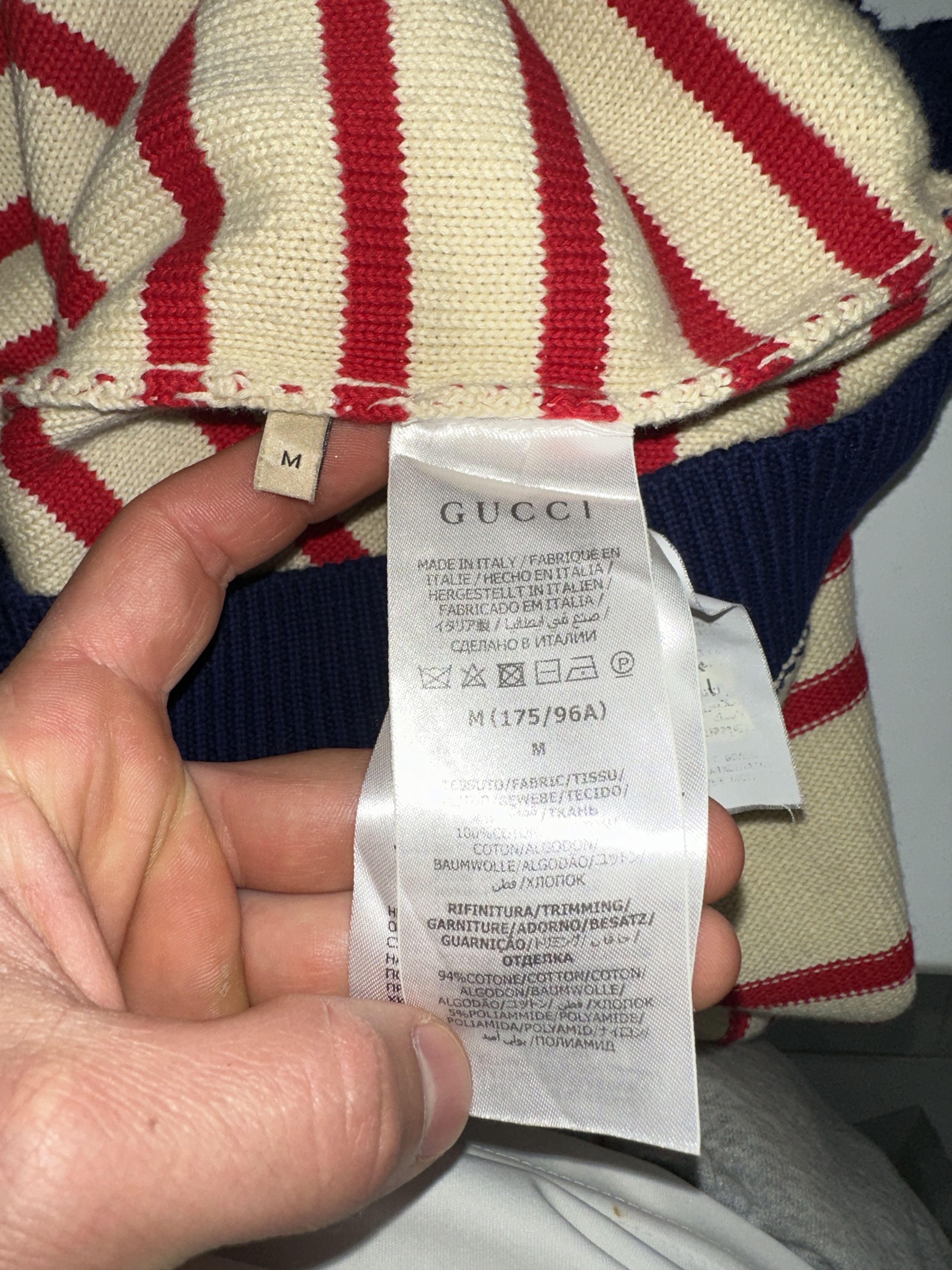 Gucci Luxury Gucci Knit Striped Sweater Crew Neck Size M 175/96 A Size US M / EU 48-50 / 2 - 11 Thumbnail