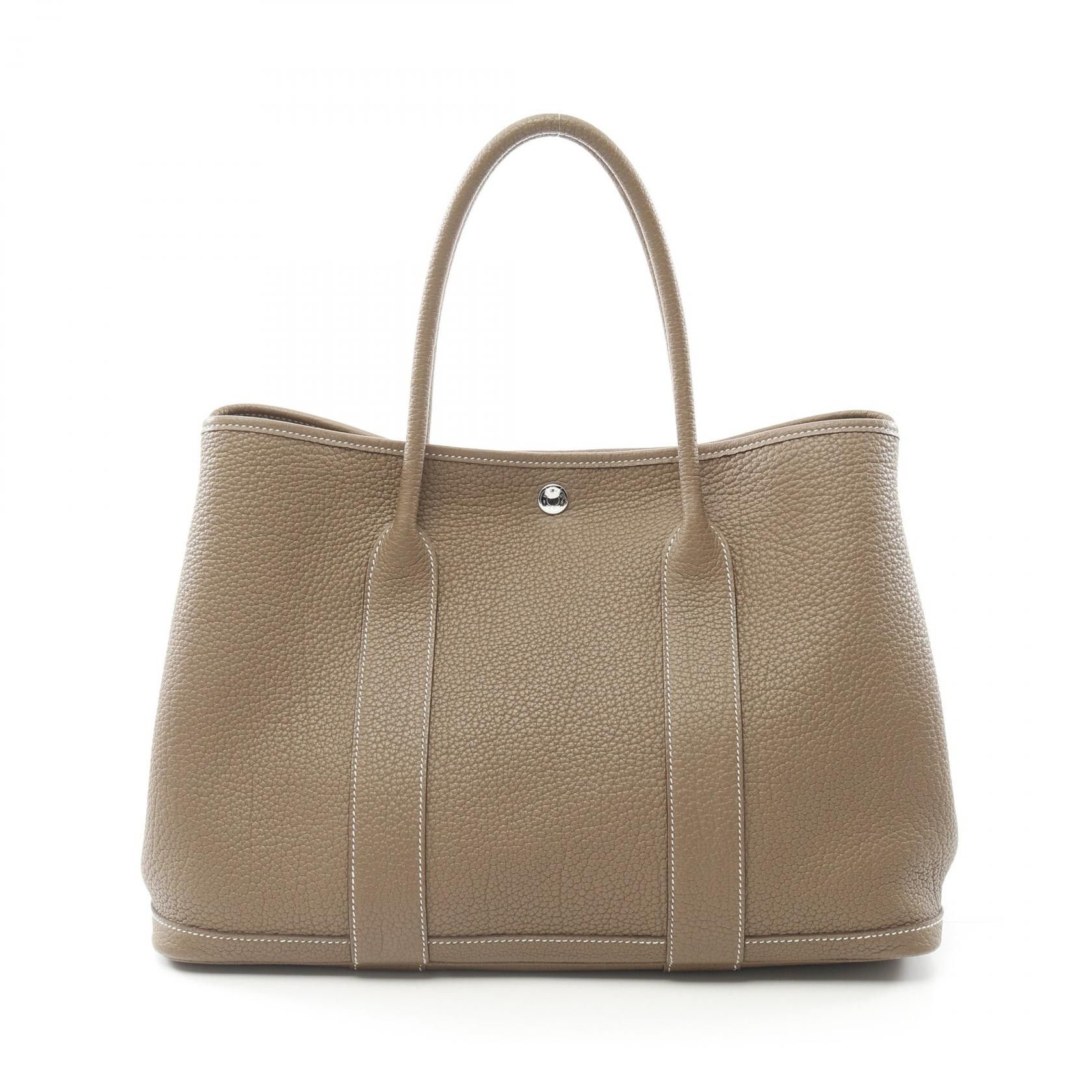 Hermes Hermes Garden Party Pm Vache Country Tote Bag Leather Tote Bag Stamp Z (2021) in Brown, Women's