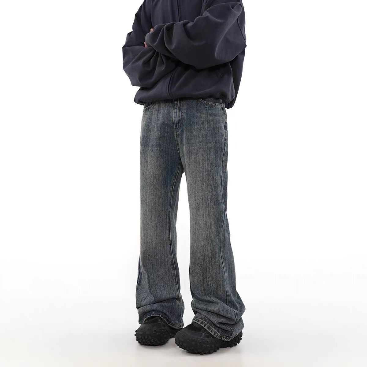 Japanese Brand × Jean High street washed vintage micro flare jeans Size US 33 - 1 Thumbnail
