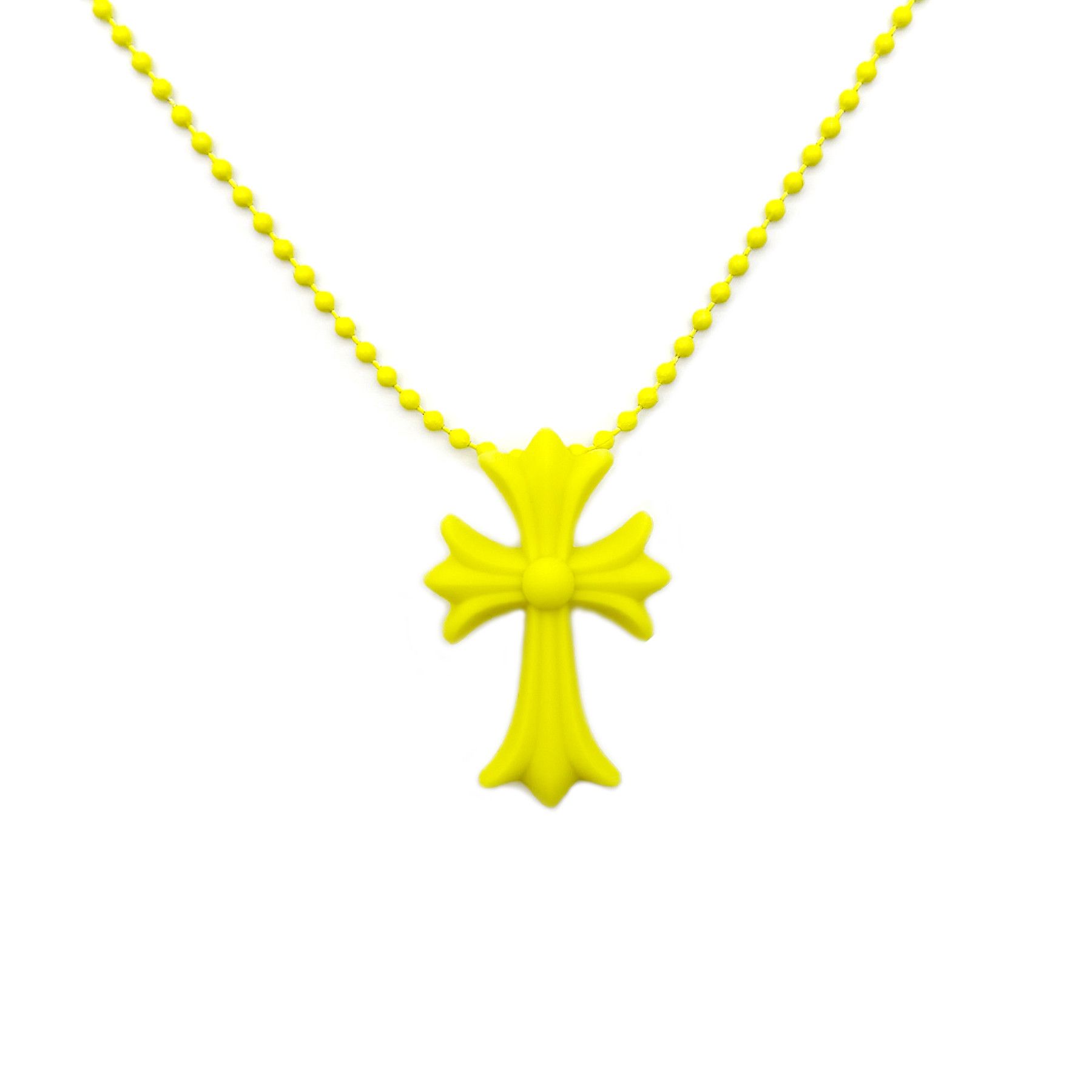 Chrome Hearts Chrome Hearts Resin Cross Pendant Ball Chain Necklace Size ONE SIZE - 1 Thumbnail