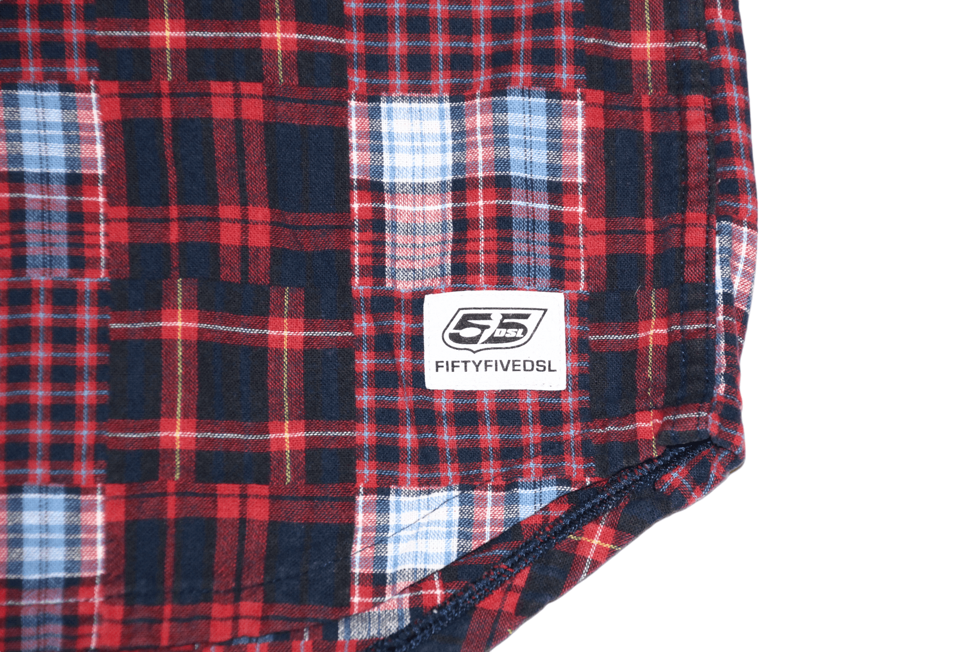 Diesel VTG🔥55DSL by Diesel patchwork tartan rugged flannel shirt Size US M / EU 48-50 / 2 - 8 Thumbnail