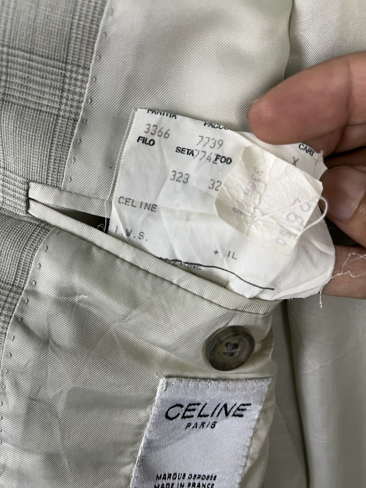 Celine × Vintage Celine Glen Plaid 100% Wool Blazer Size 42R - 12 Thumbnail