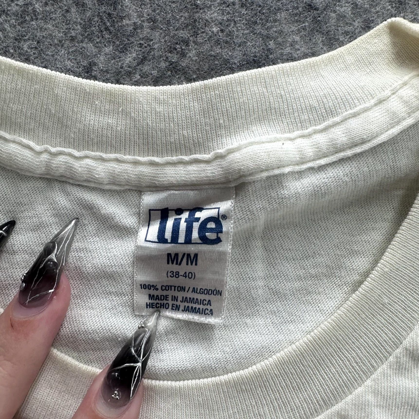 Alife LIFE T-Shirt Mens Medium Ivory Crewneck Short Sleeve Blank Plain Tee Size US M / EU 48-50 / 2 - 3 Thumbnail
