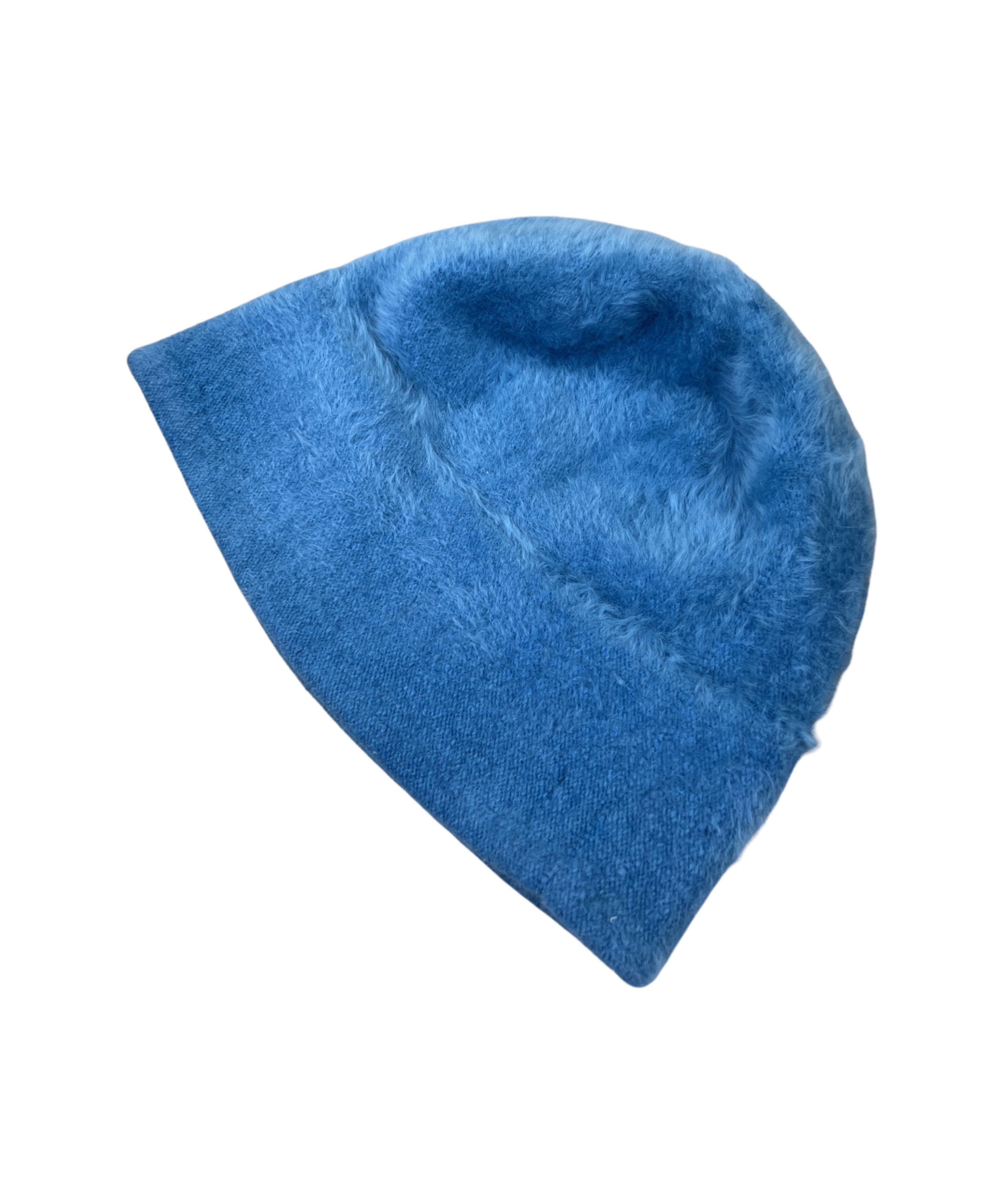 Kangol Vintage y2k Kangol Angora Mohair Blue Fuzzy Beanie Hat Size ONE SIZE - 4 Thumbnail