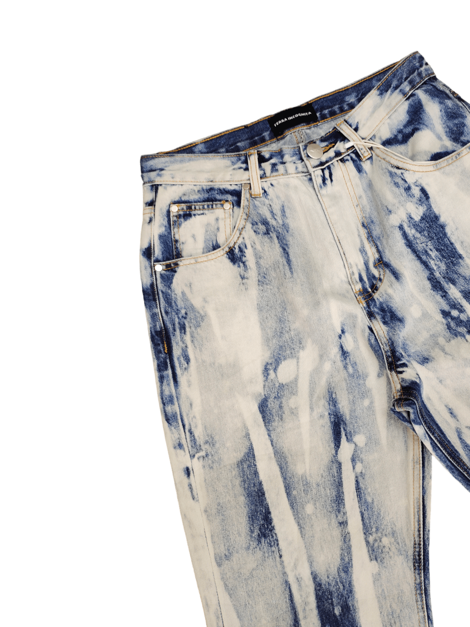 If Six Was Nine Flare Baggy Jean Terra Incognita Boot Cut Wide Leg Acid Wash Size US 29 - 6 Thumbnail