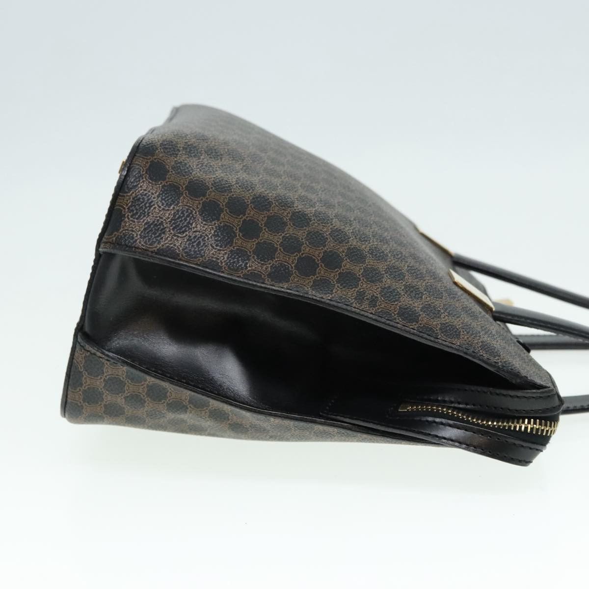 Celine CELINE Macadam Canvas Hand Bag Pvc Black Size ONE SIZE - 4 Thumbnail