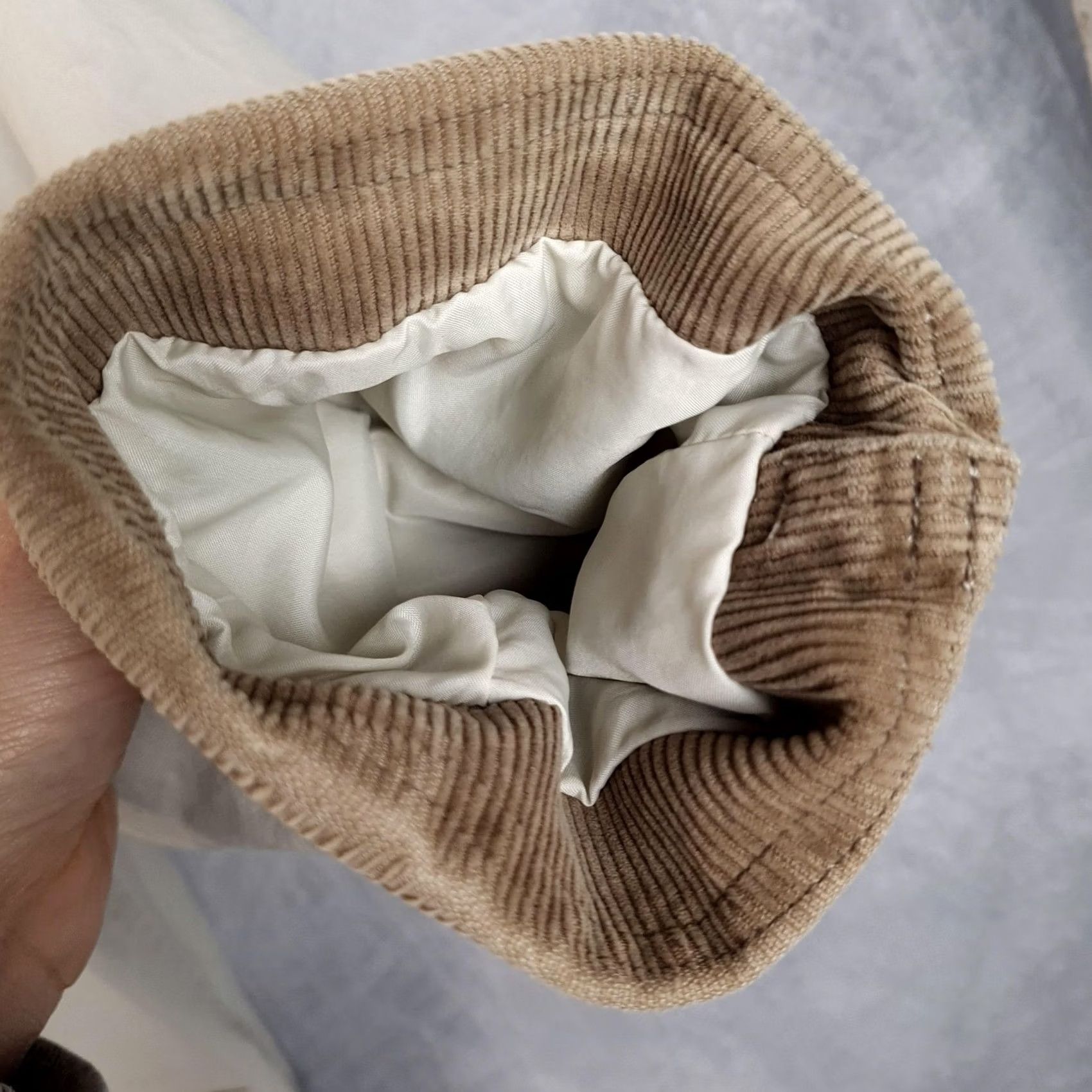 Vintage LL Bean Barn Coat Mens LT Beige Canvas Corduroy Collar Lined Workwear Overcoat Button Front Size US L / EU 52-54 / 3 - 7 Thumbnail