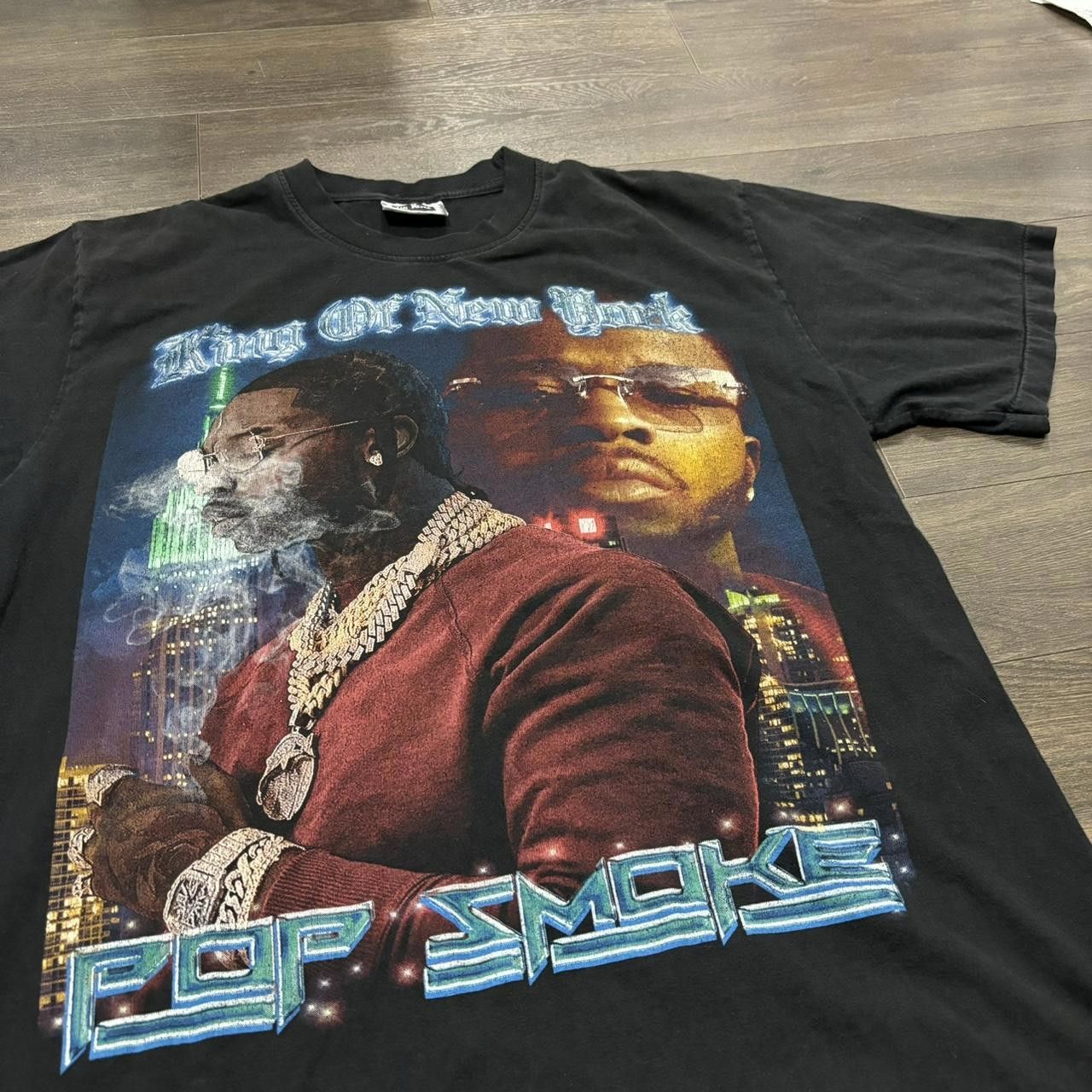 Designer classic pop smoke rap tee the roxx t shirt | Grailed