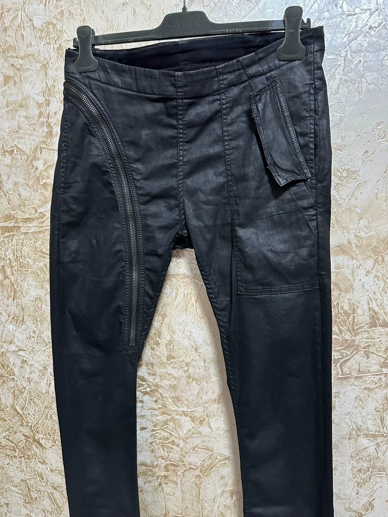 Rick Owens rick owens size s Waxed slanted zipper pants with waxed fi Size US 28 / EU 44 - 3 Thumbnail