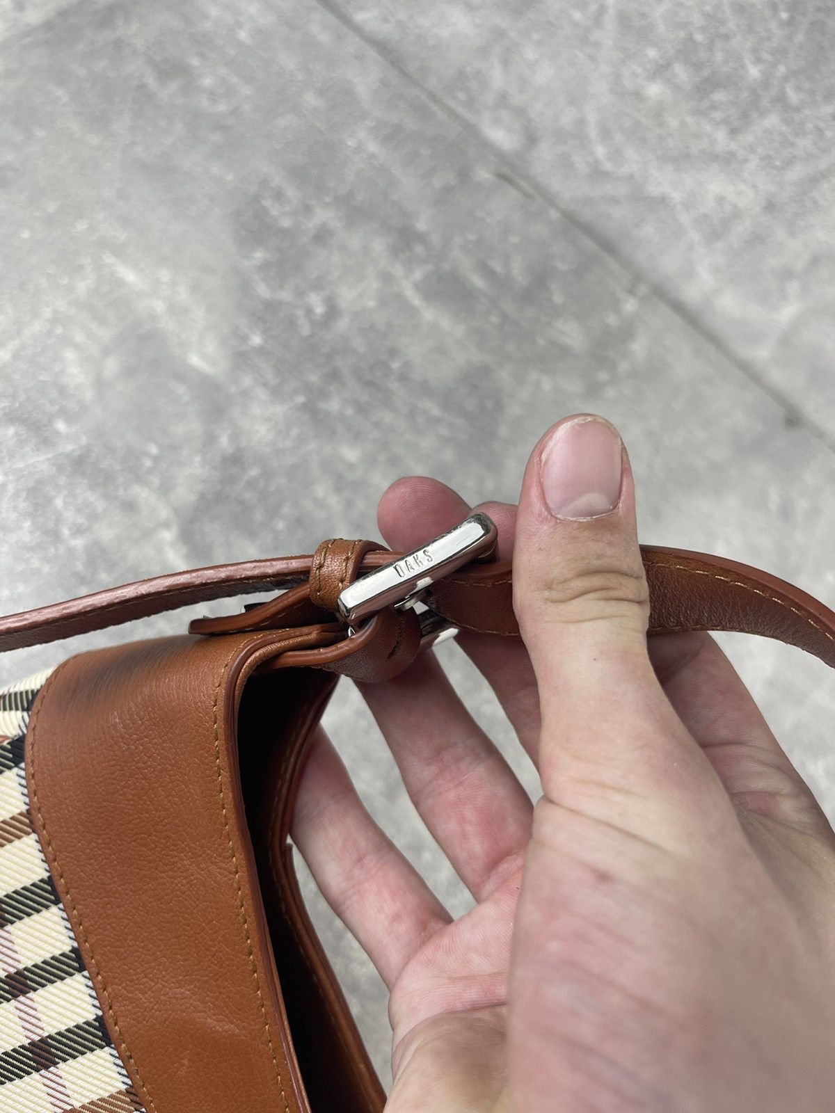 DAKS × Vintage Daks London Brown Leather Shoulder Future Tote Bag Size ONE SIZE - 15 Thumbnail