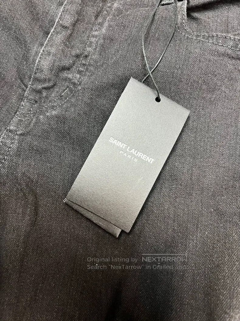 Saint Laurent Paris Saint Laurent Paris Charcoal Black Knee Cut Jeans Size US 33 - 5 Thumbnail