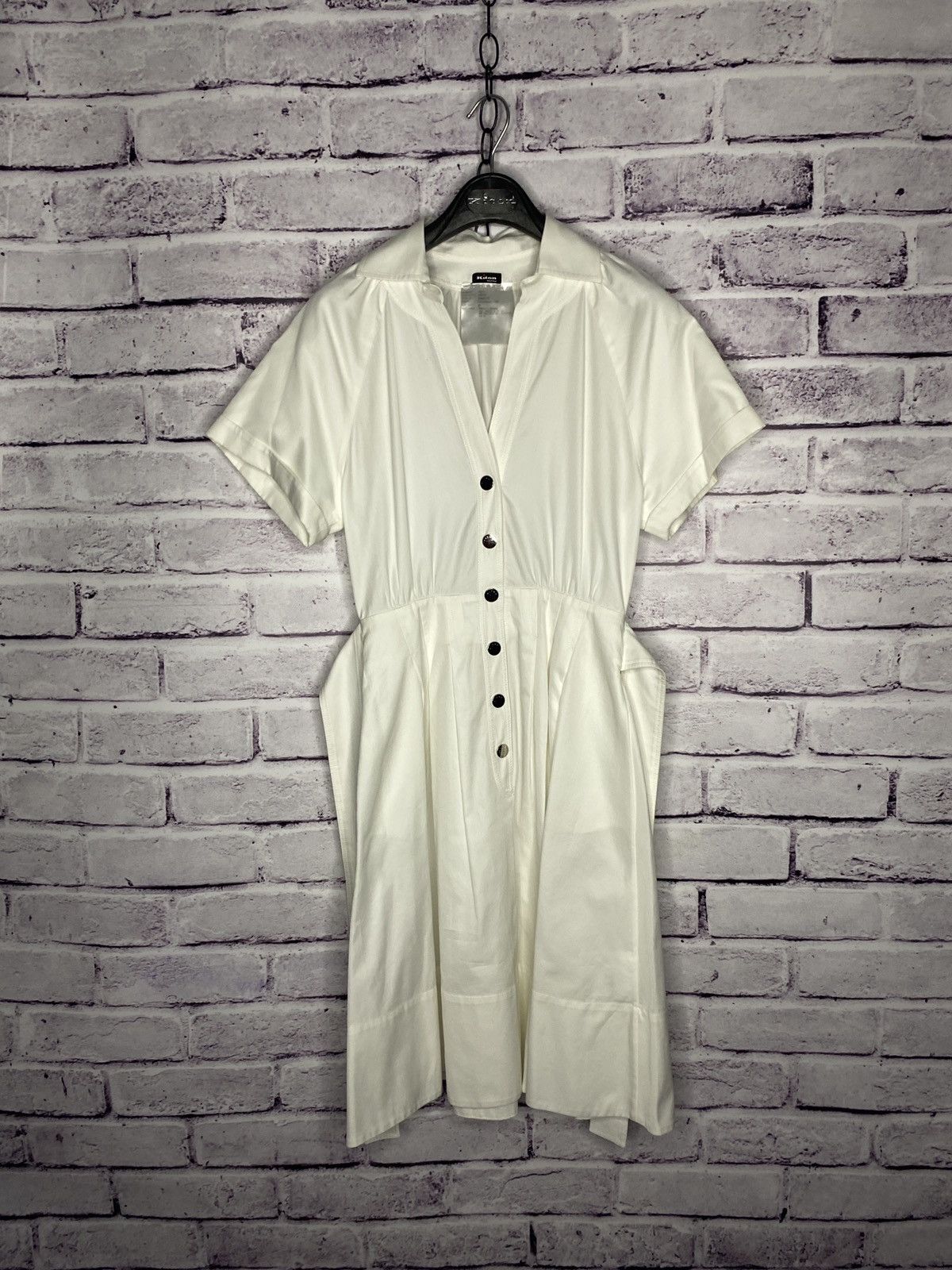 image of Italian Designers x Kiton Womens Kiton Dress Size 40 Made In Italy in White