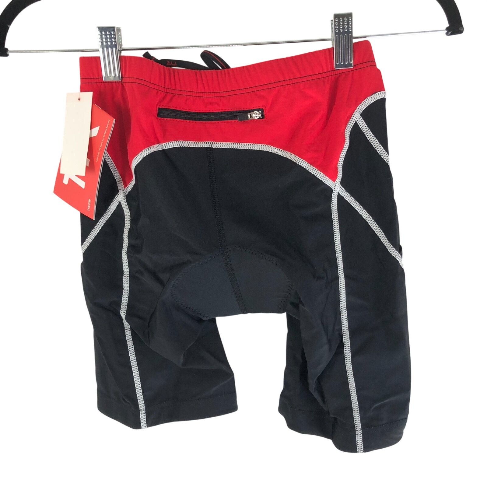 Other TYR Womens 8 Inch Tri Shorts Triathlon Padded Grippers Black Size 22" - 2 Thumbnail