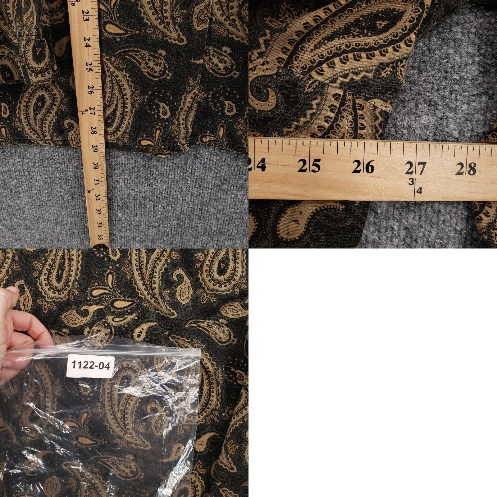 Tommy Hilfiger Tommy Hilfiger Shirt Womens Plus 20 Black Paisley Tunic Button-Up Long Sleeves Size 3XL / US 20-22 - 8 Thumbnail