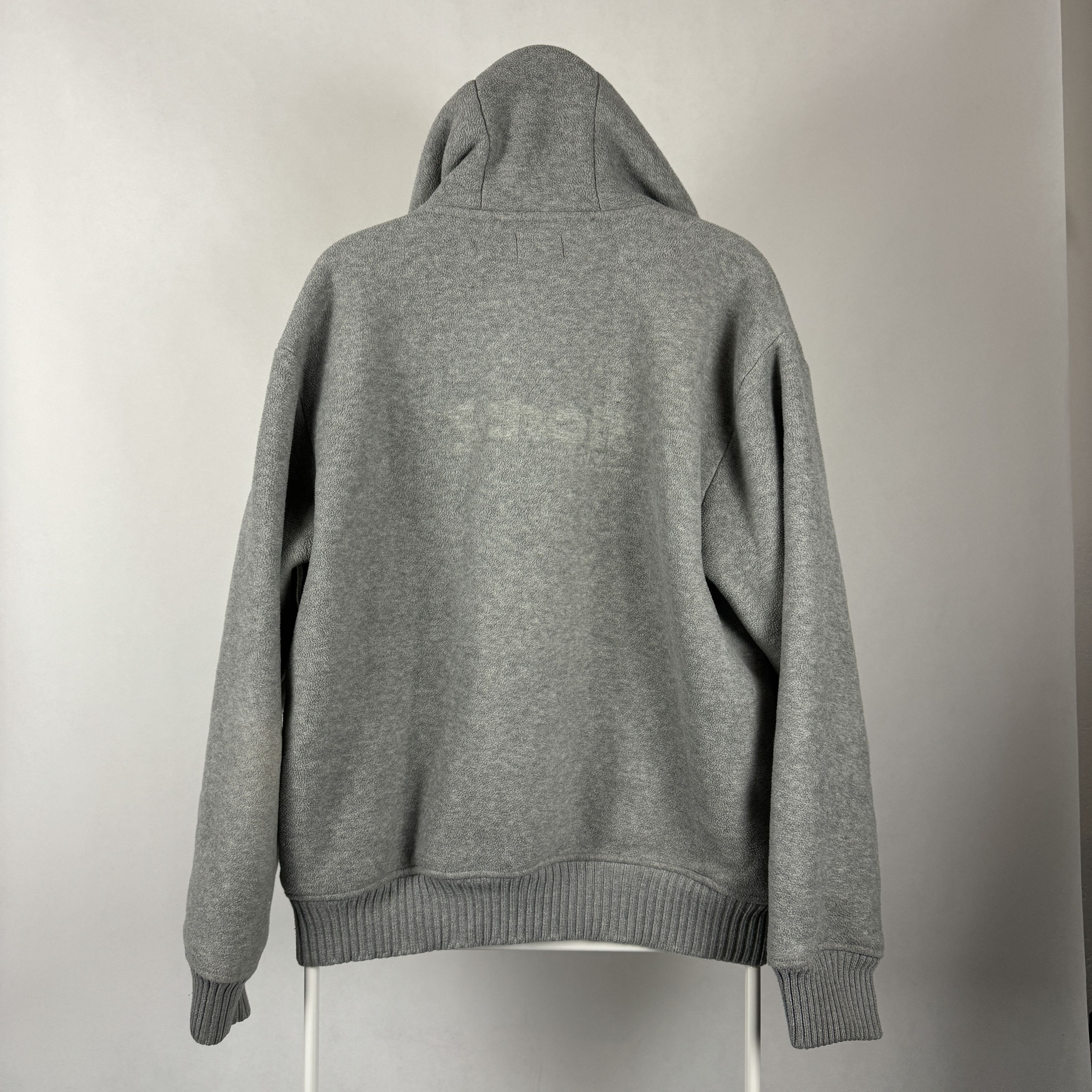 image of Schott Fleece Sherpa Hoodie Nyc Vintage 00S Y2K 90's Usa in Grey, Men's (Size XL)