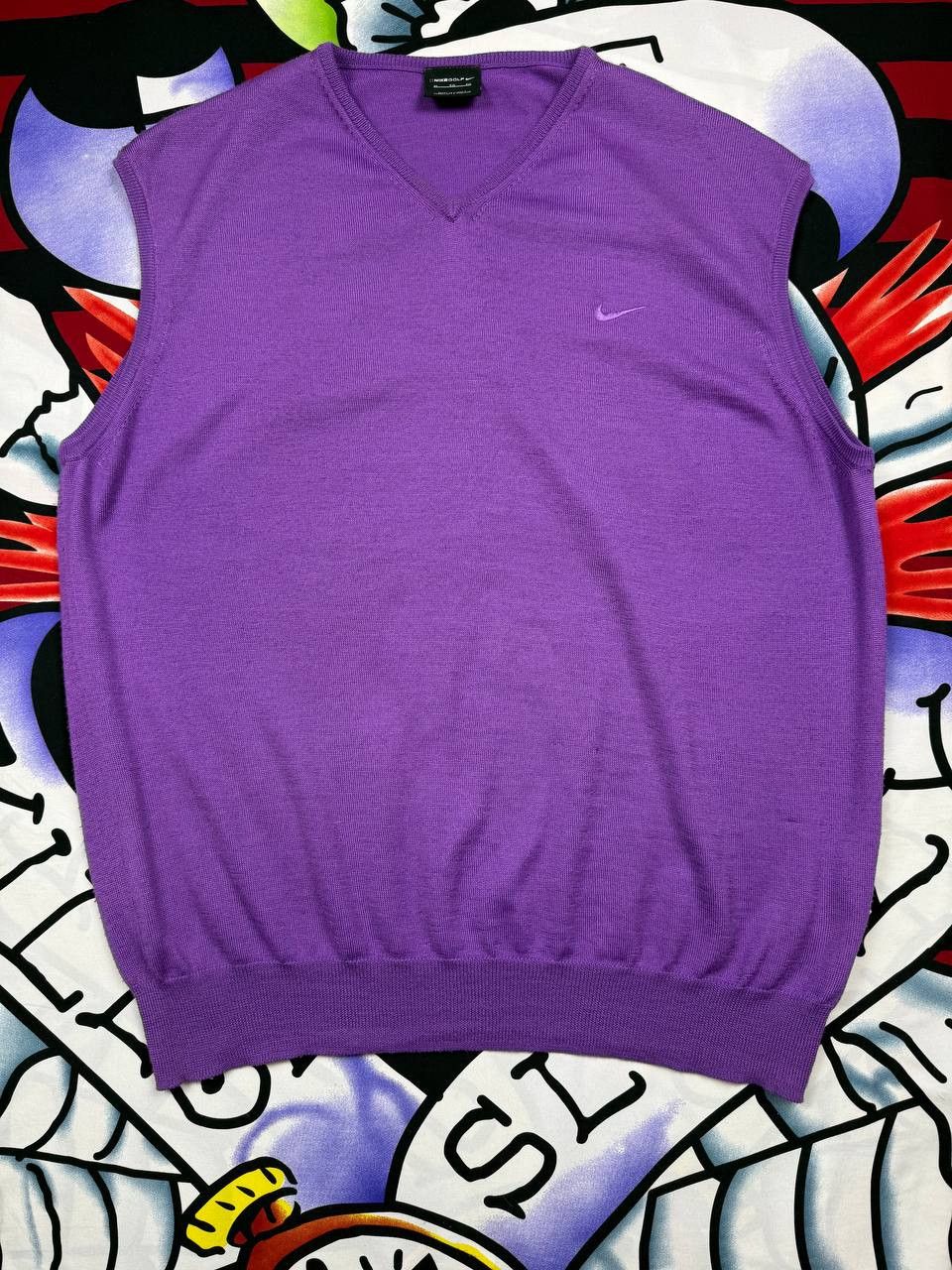 Nike Nike Golf Sweater Vest Wool Blend Knit PurpleMens Size XL Size US XL / EU 56 / 4 - 1 Thumbnail