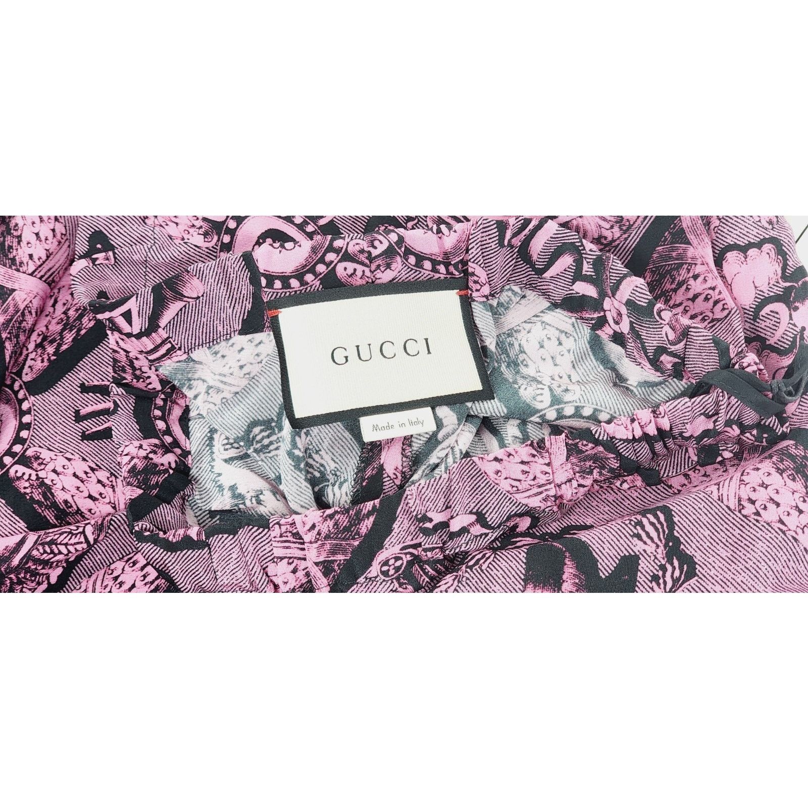 Gucci $1550 GUCCI Silk Trousers IT40 US4Pink Elastic Waist Pleated Size 27" / US 4 / IT 40 - 6 Thumbnail