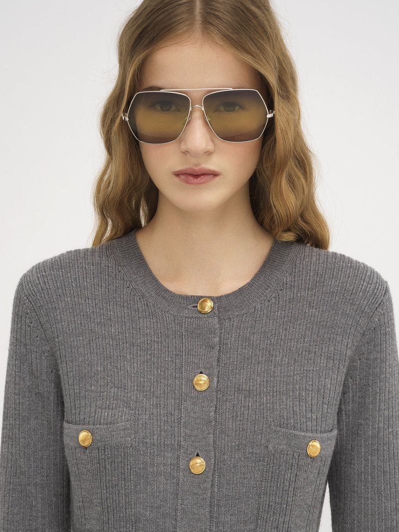 Chloe o1loc1c11125 Cardigan in Urban Grey Size S / US 4 / IT 40 - 5 Thumbnail