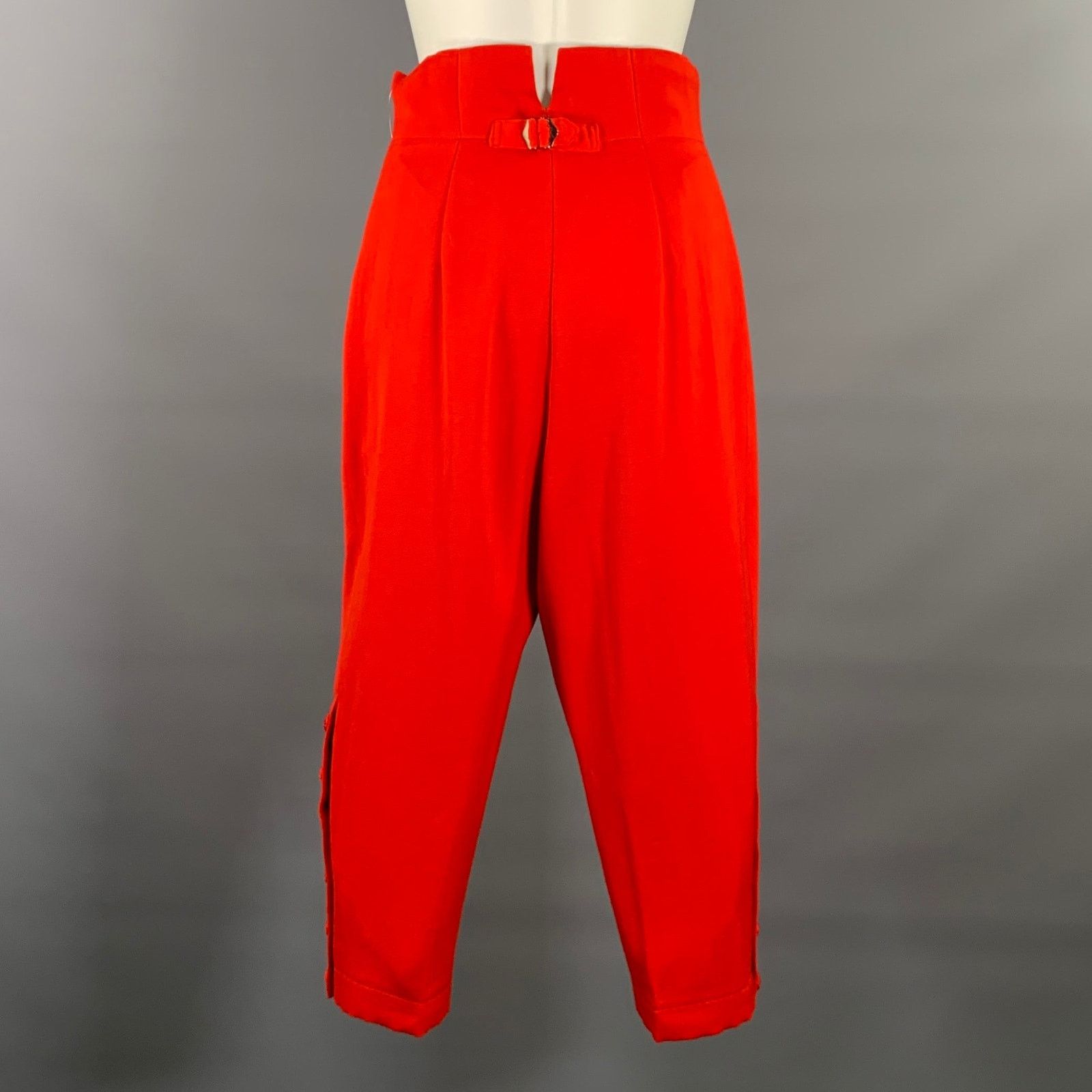 Comme des Garcons COMME des GARCONS Size M Red Wool Jodhpurs Dress Pants Size US 26 / EU 42 - 3 Thumbnail
