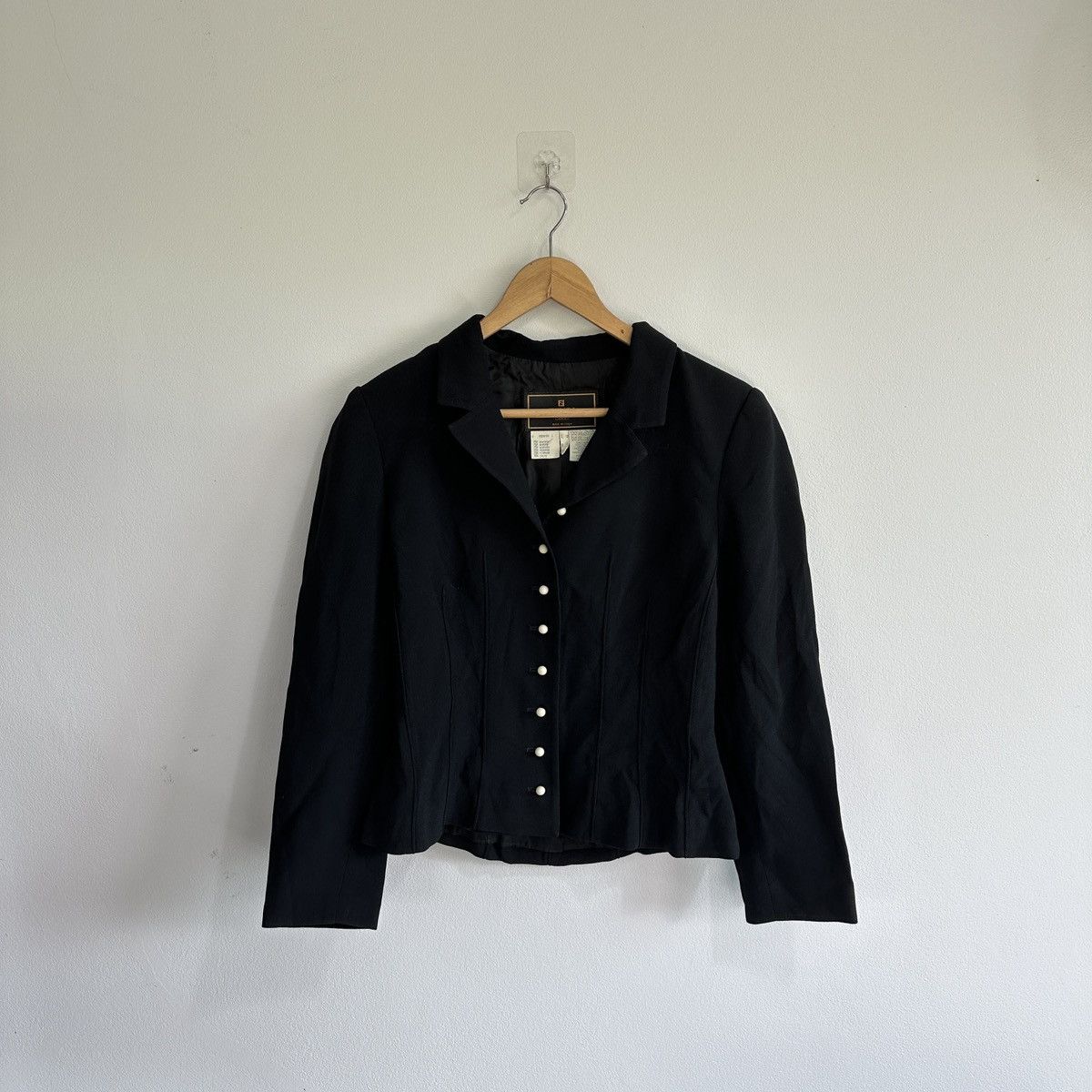 image of Vintage Fendi Blazer in Black, Women's (Size Medium)