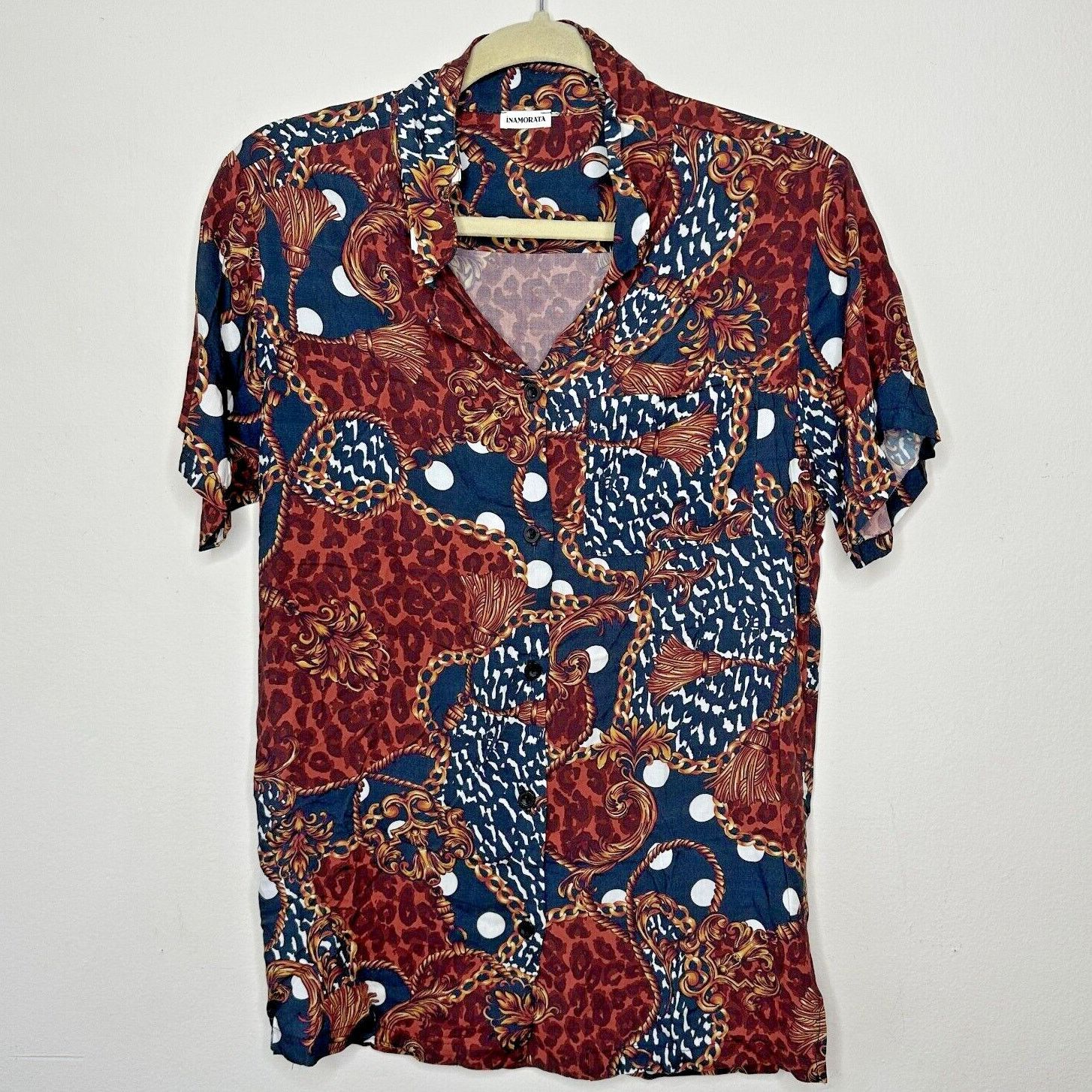 Other Inamorata Leopard-Link Short Sleeve Button El Camino Shirt Size S / US 4 / IT 40 - 1 Thumbnail