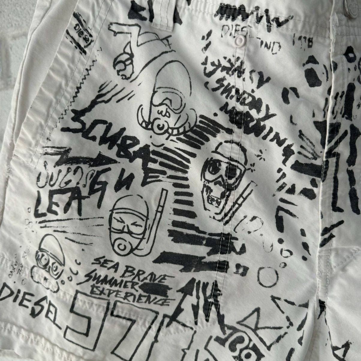 Diesel Diesel Grafitti Shorts Size US 34 / EU 50 - 6 Thumbnail