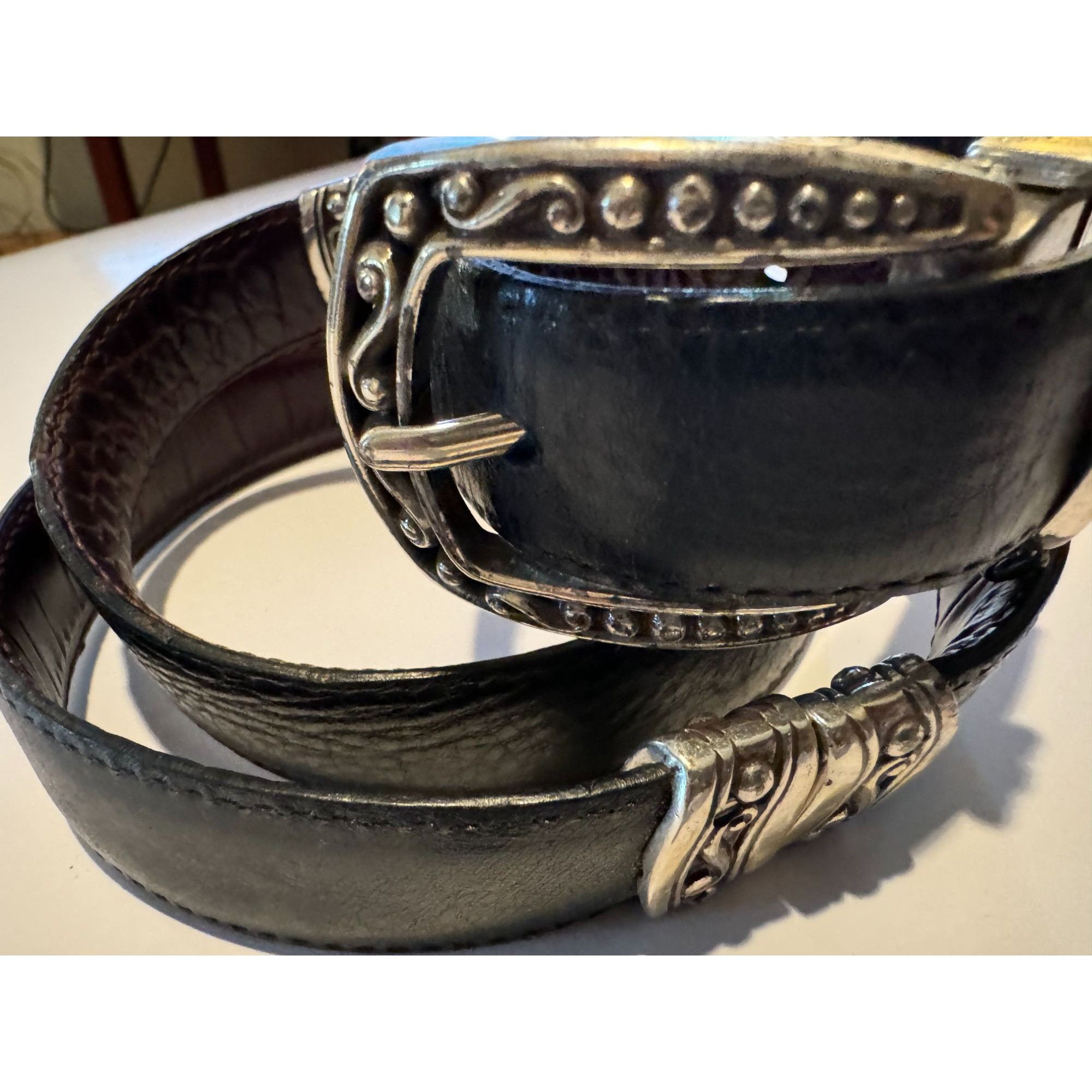 Brighton Ladies Brighton Size 4/L Reversible Stunning Black Leather Size ONE SIZE - 1 Thumbnail
