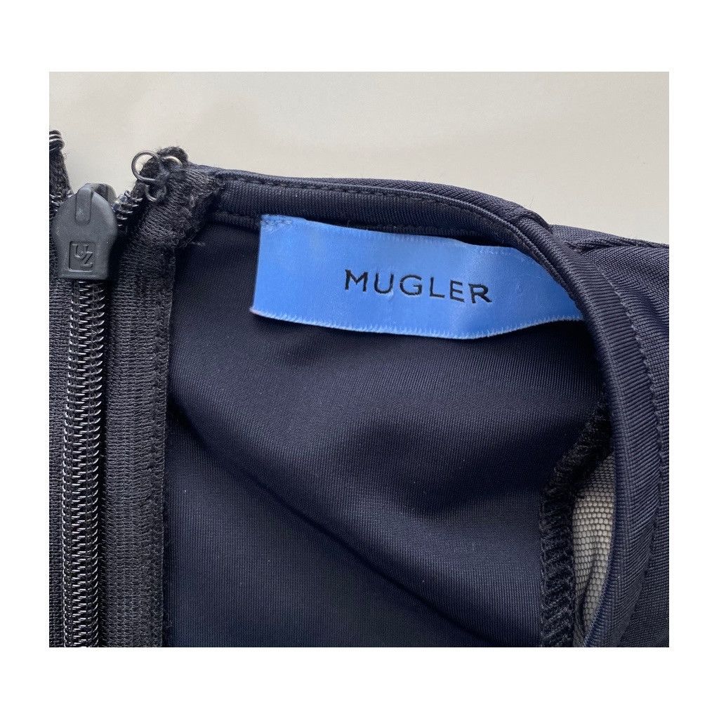 Mugler Mugler Sheer Mesh Panel Mini Dress- Black- Size 36 Size S / US 4 / IT 40 - 3 Thumbnail