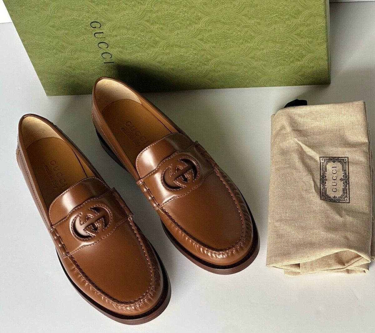 Gucci Gucci Brown Leather Moccasin Loafers Shoes - 42EU / 9US Size US 9 / EU 42 - 5 Thumbnail