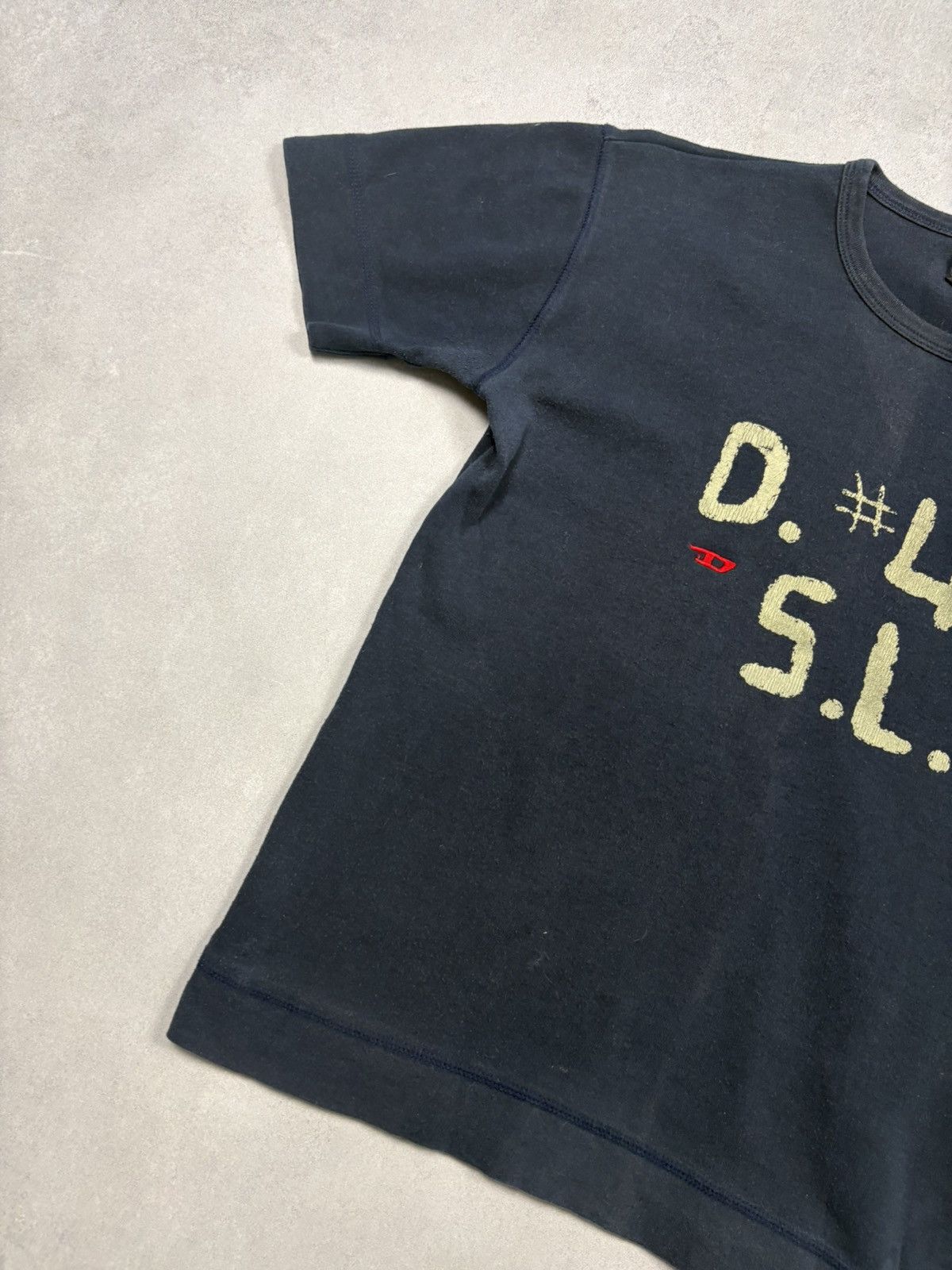 Diesel Diesel 00s D#4 S.L Graphic T Shirt Faded Navy Y2K Vintage L Size L / US 10 / IT 46 - 3 Thumbnail