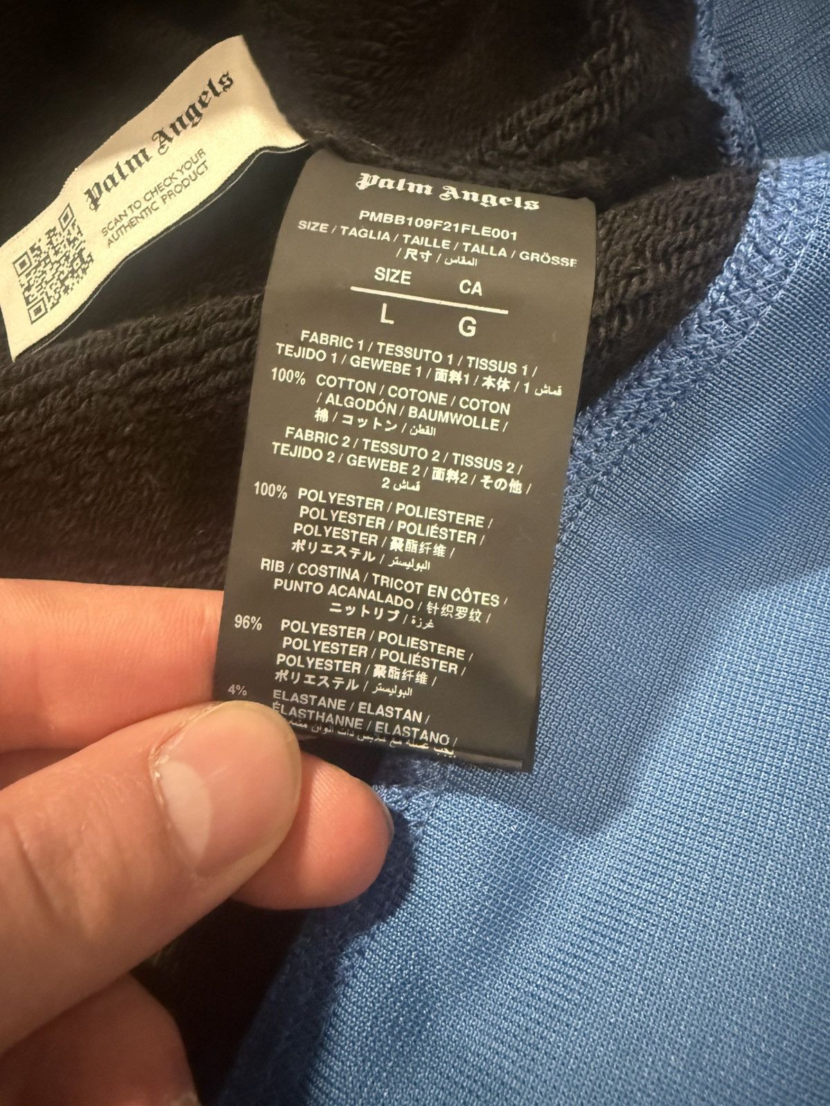 Palm Angels PALM ANGELS DOUBLE LAYER HOODIE SIZE LARGE Size US L / EU 52-54 / 3 - 7 Thumbnail