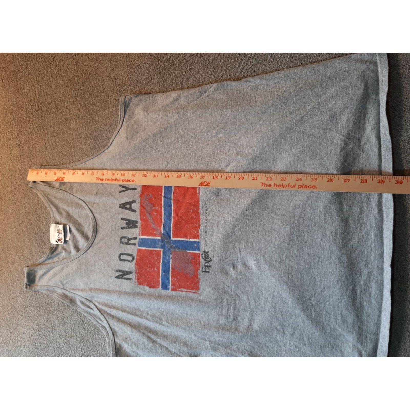 Disney Disney Epcot World Showcase Norway Mens XXL sleeveless shirt Gray Size US XXL / EU 58 / 5 - 4 Thumbnail