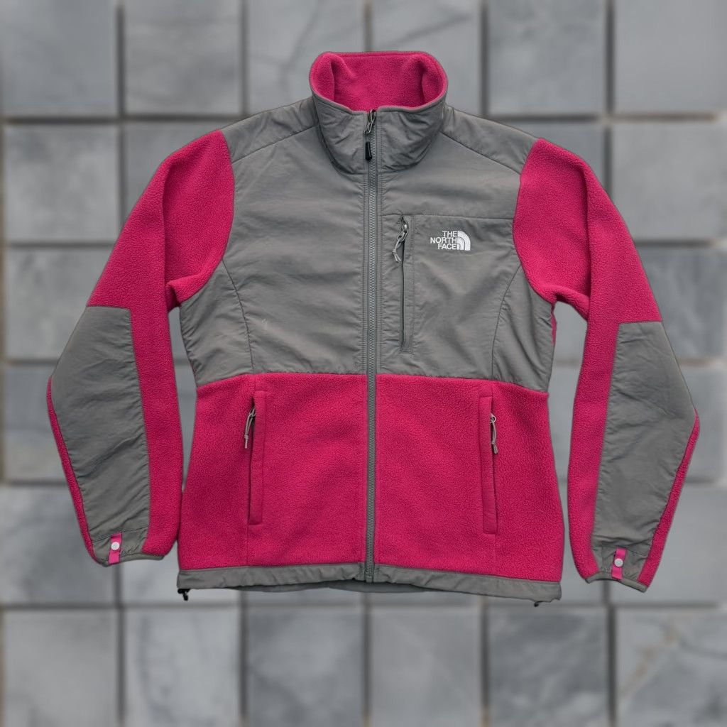 The North Face The North Face Jacket Womens Medium Pink Gray Polartec Fleece Full Zip Denali Size M / US 6-8 / IT 42-44 - 1 Thumbnail