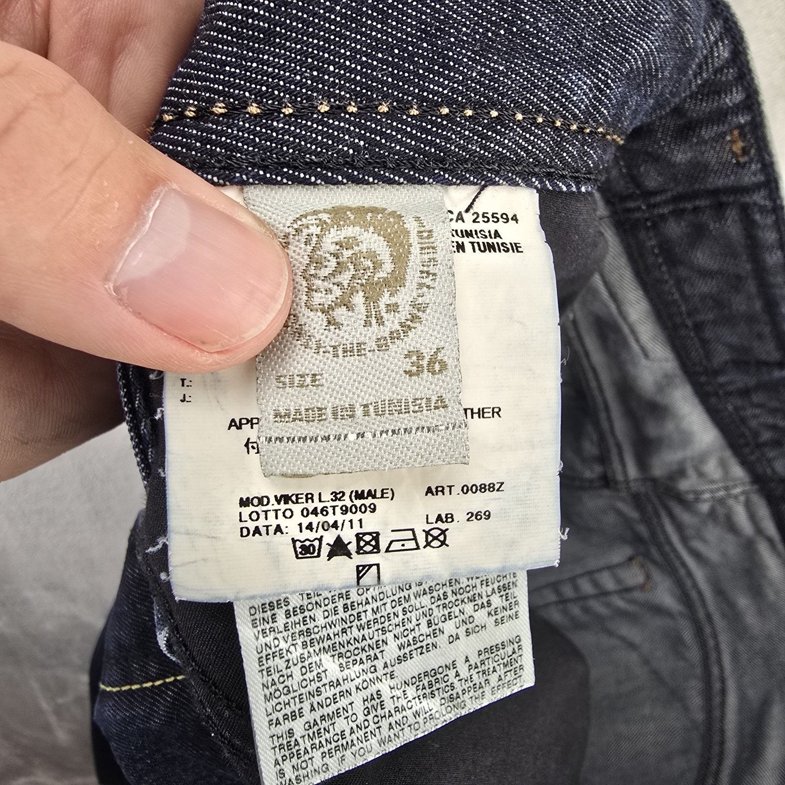 Diesel Diesel Viker Jeans Mens 36x32 Regular Straight Wash 0088Z Size US 36 / EU 52 - 6 Thumbnail