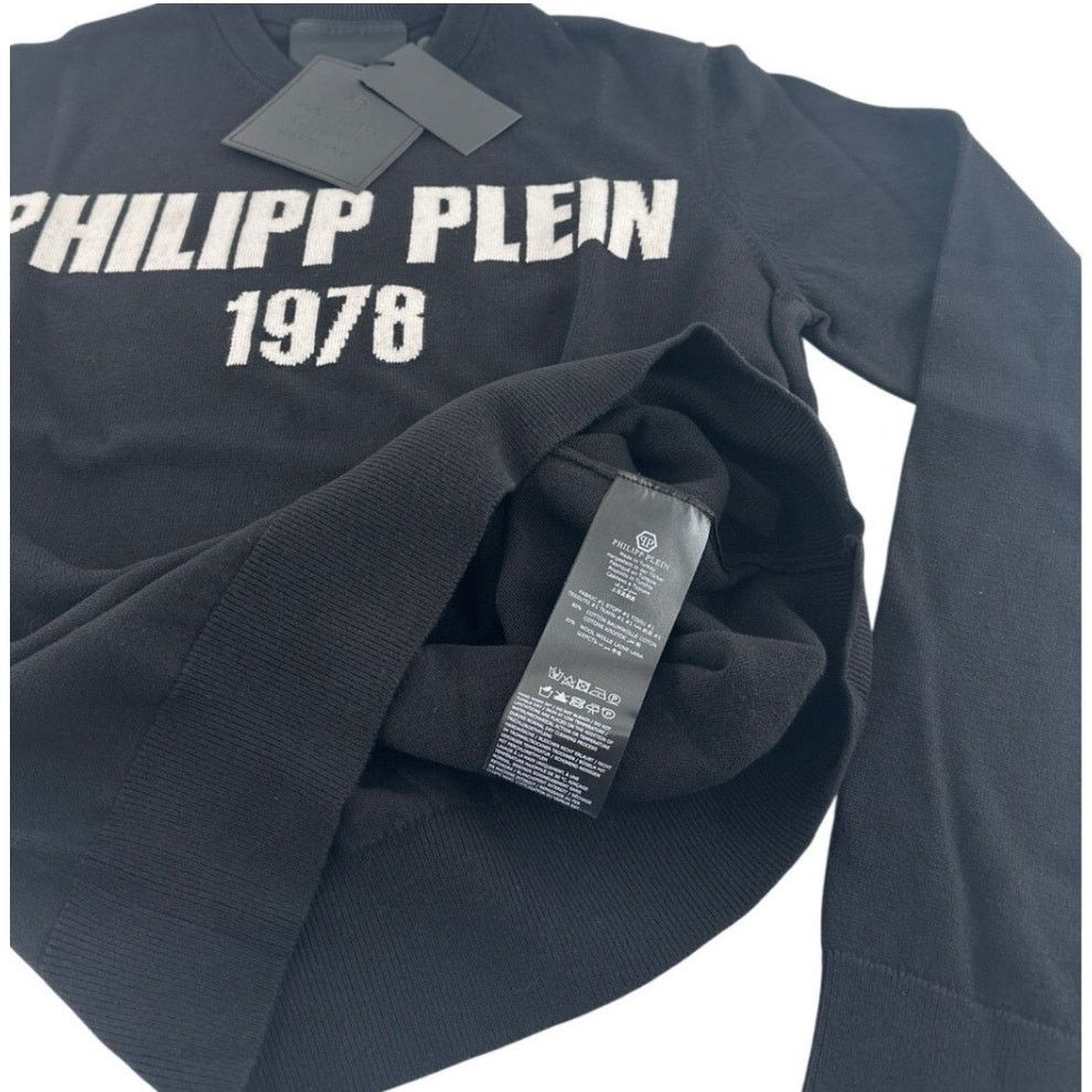 Philipp Plein Philipp Plein 1978 Black Round Neck Pullover Sweater XXL Size US XXL / EU 58 / 5 - 7 Thumbnail