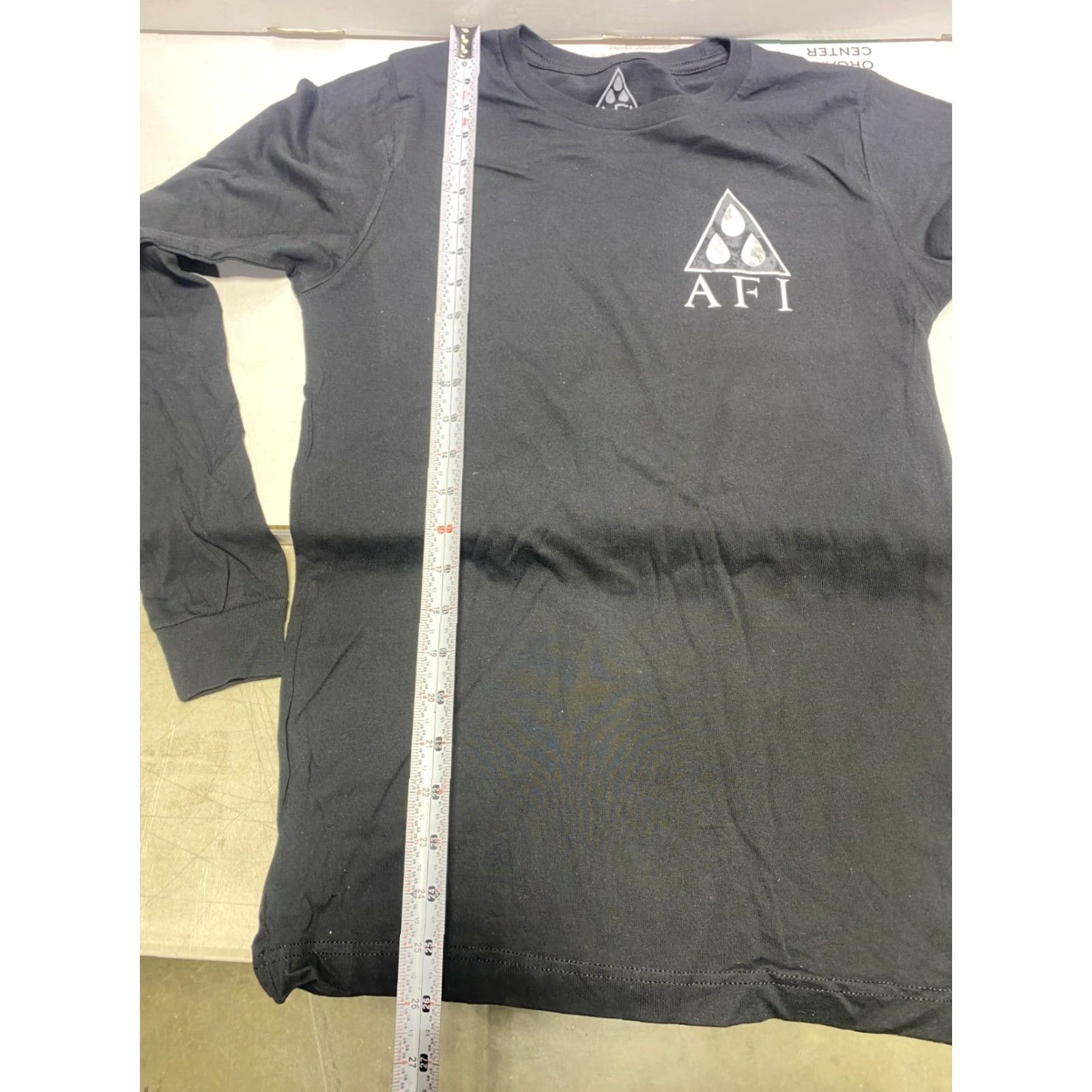 Triangl VINTAGE AFI Blood Album Triangle T-Shirt Black Unisex Adult S Long Sleeve Official Merchandise 2017 Band Size US S / EU 44-46 / 1 - 6 Thumbnail