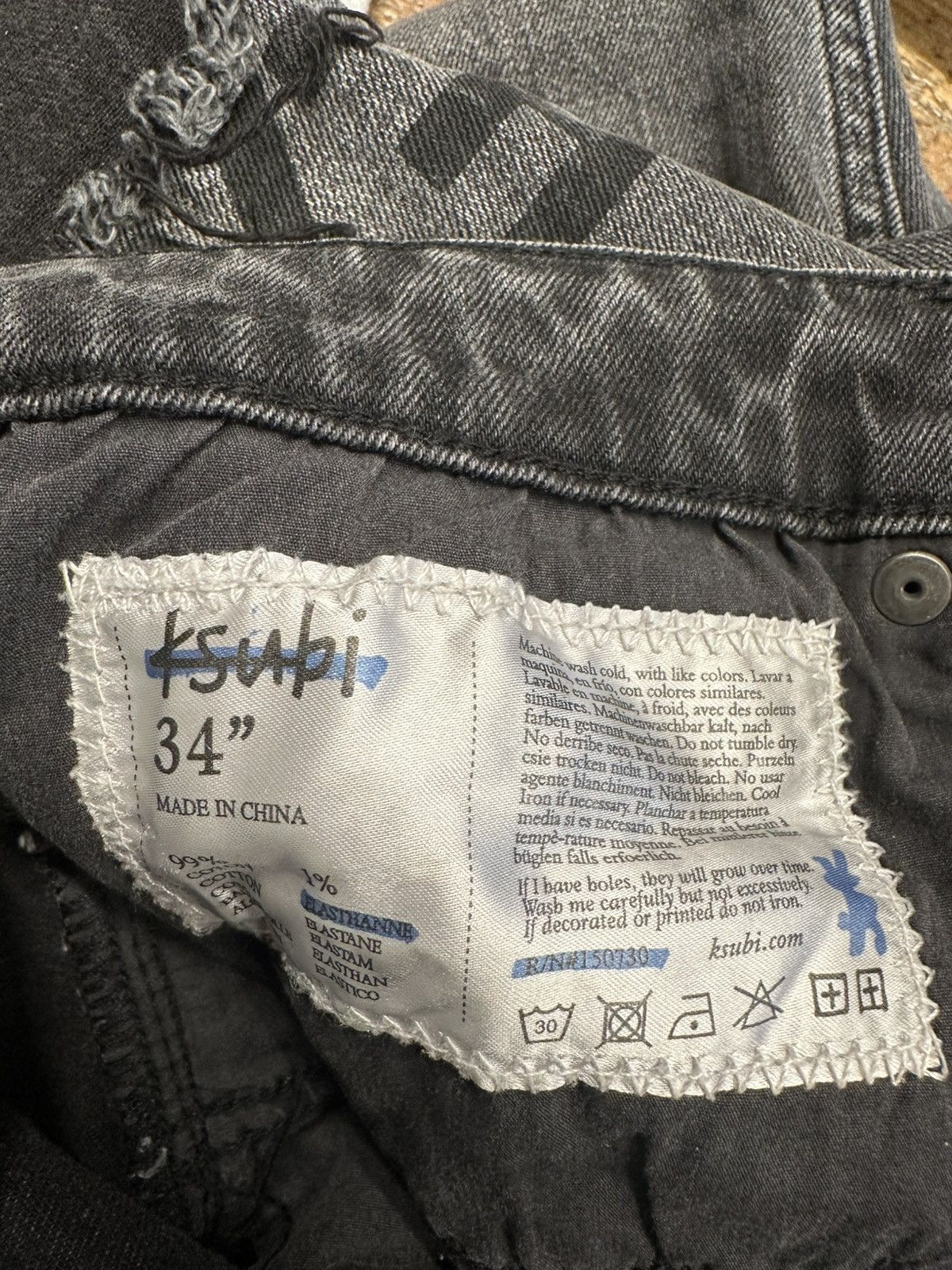 Ksubi Ksubi Knee Rip Exile Spell Grey Denim Jeans Size 34 Size US 34 / EU 50 - 5 Thumbnail