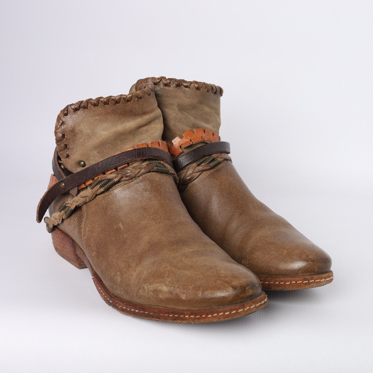 A.S.98 A.S.98 Airstep As 98 Leather Ankle Boots Straps Belt Shoes Size US 10 / IT 40 - 7 Thumbnail