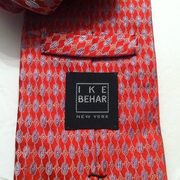 Ike Behar IKE BEHAR MEN'S NEW 100%SILK TIE WIDTH: 3 3/4" Size ONE SIZE - 3 Thumbnail