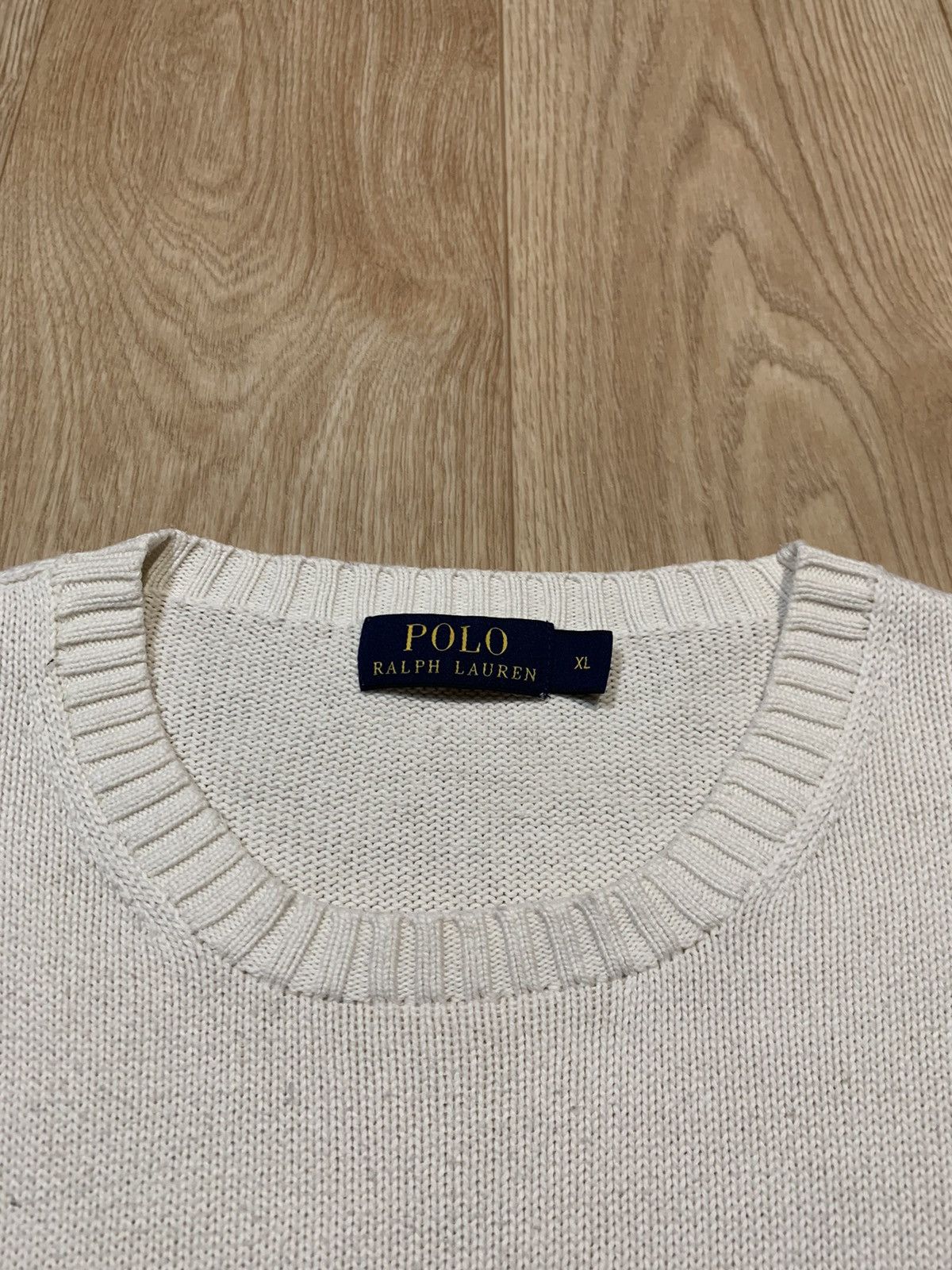 Polo Ralph Lauren Polo Ralph Lauren White Knitwear Sweater Size US XL / EU 56 / 4 - 6 Thumbnail