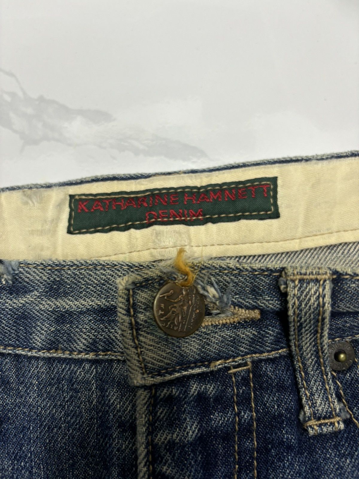 If Six Was Nine 🔥KATHARINE HAMNETT DENIM WHISKER DENIM JEANS Size US 28 / EU 44 - 9 Thumbnail