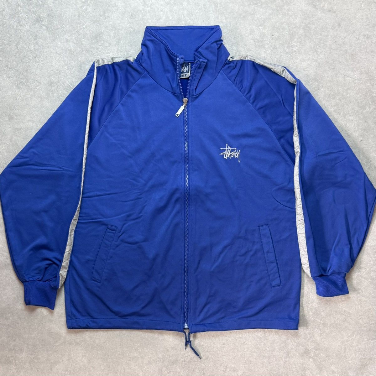 Stussy Vintage 90s Stussy Tracktop Reflective Jacket Size US L / EU 52-54 / 3 - 1 Thumbnail